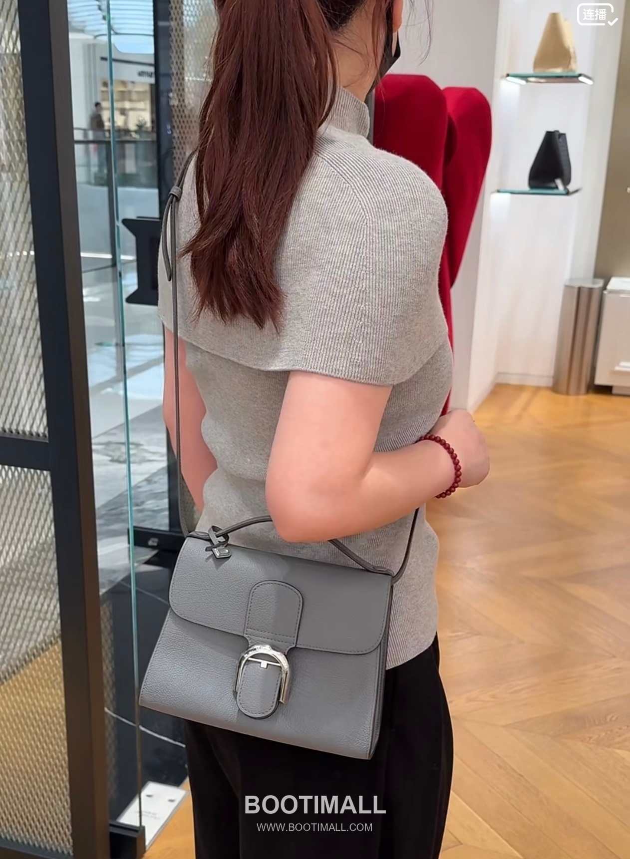 Delvaux Tempo Aluire Calfskin Tote Bag with Strap Flap Metal Detail 델보 템포 알뤼르 카프스킨 토트백 스트랩 플랩 메탈 23cm 5