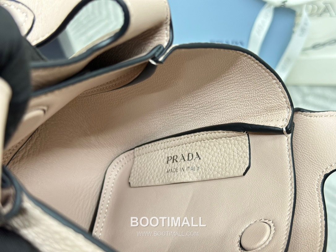 Prada Mini Deer Grain Calfskin Bucket Bag with Gold Hardware Detail 프라다 미니 디어그레인 카프스킨 버킷백 금속디테일 1BA349 18cm 9