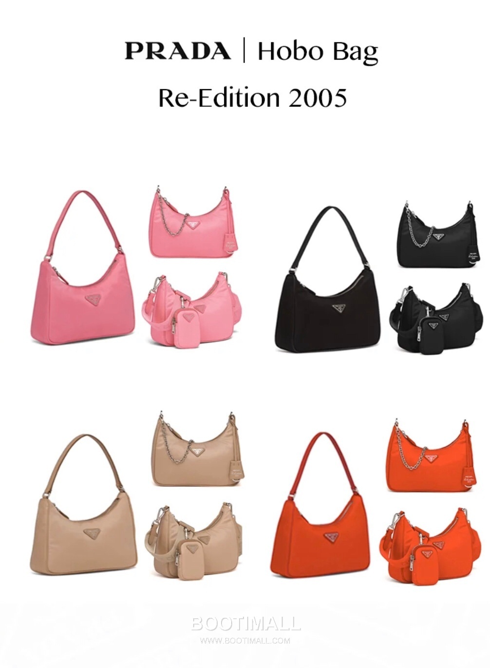 Prada Nylon Hobo Bag with Triangle Logo Underarm Zip Detail 프라다 나일론 트라이앵글 로고 언더암 집 호보백 1NE204 23cm 5