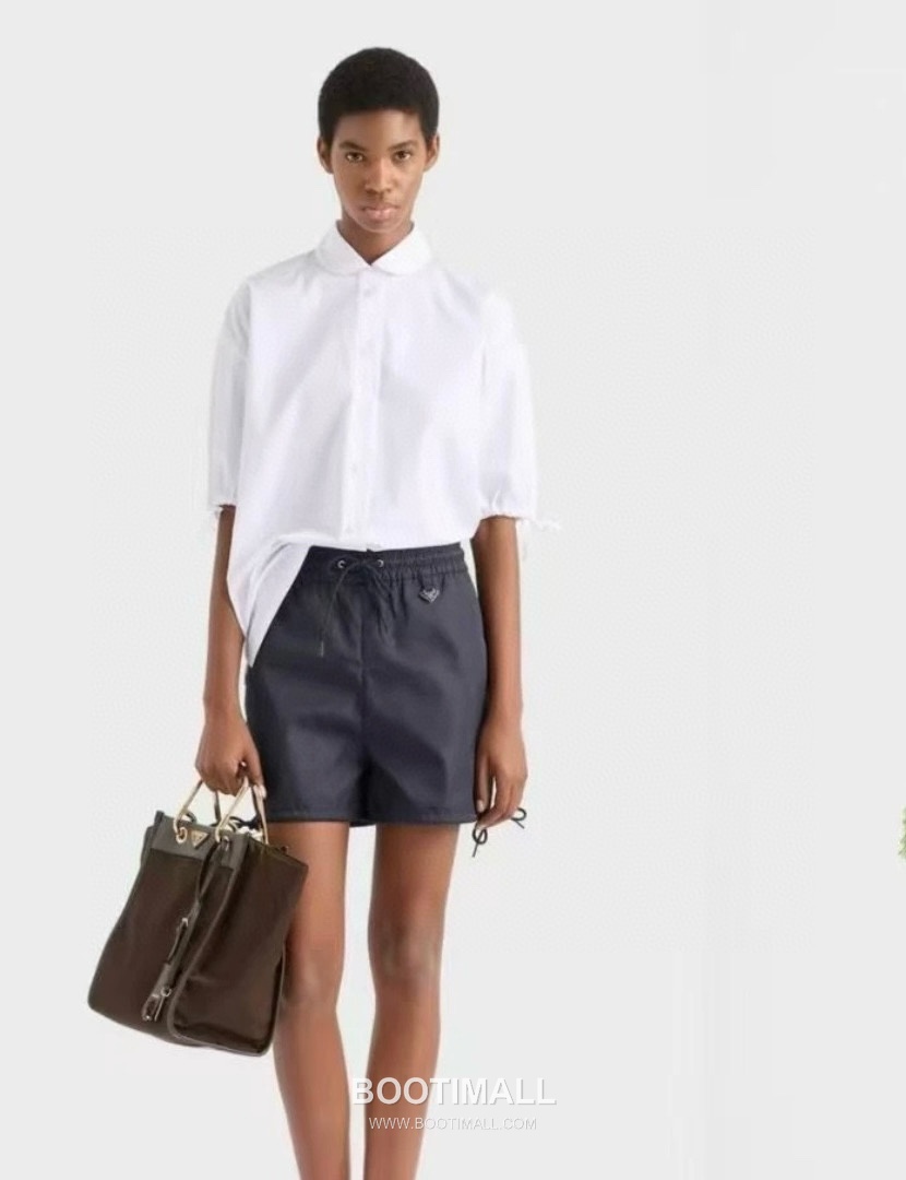 Prada Re-Nylon Geometric Tote Bag with Leather Handle Triangle Logo Detail 프라다 리나일론 지오메트릭 레더 핸들 트라이앵글 로고 토트백 1BG578 23cm 1