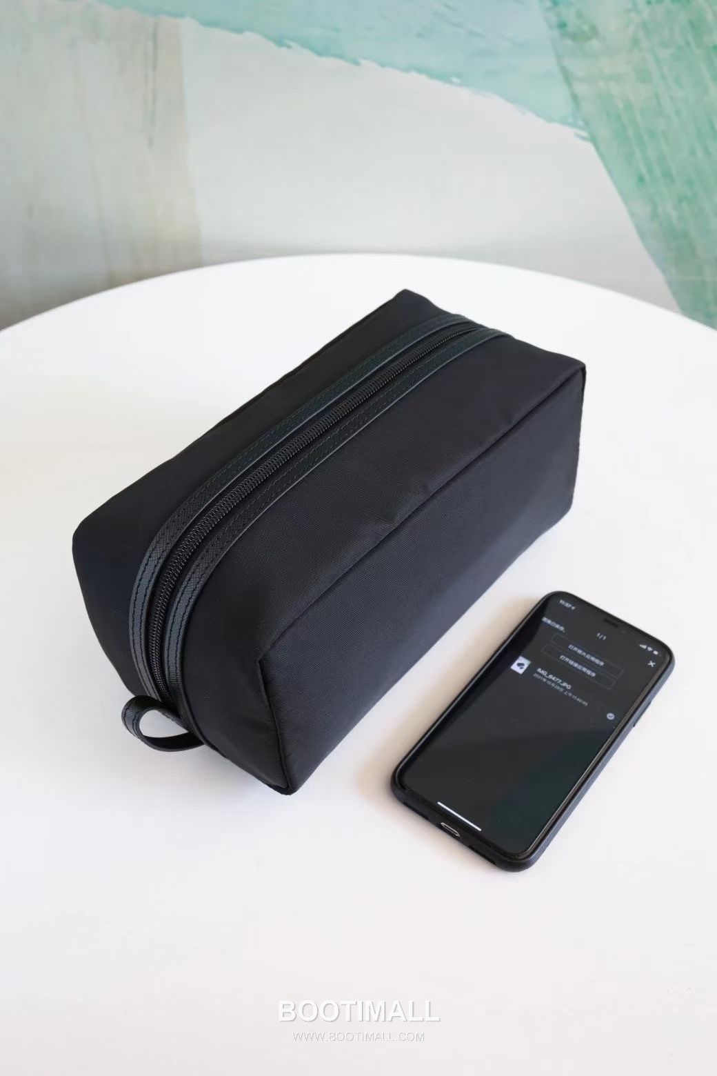 Prada Parachute Nylon Pouch with Calfskin Trim Triangle Logo Zip Pocket Detail 프라다 패러슈트 나일론 카프스킨 트림 트라이앵글 로고 집 포켓 파우치 2NA028 23cm 3