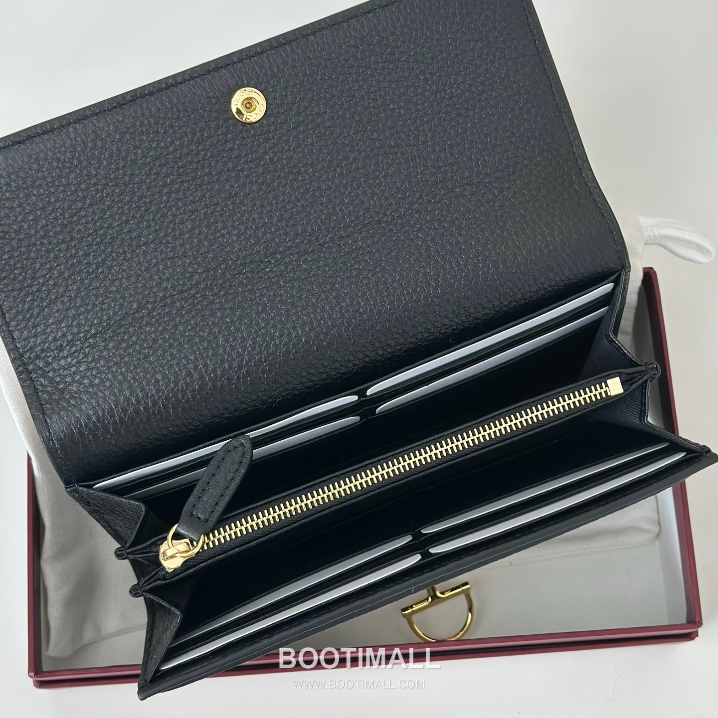 Gucci GG Supreme Canvas Wallet with Leather Trim Zip Detail 구찌 GG 수프림 캔버스 레더 트림 집 월렛 828147 19cm 4