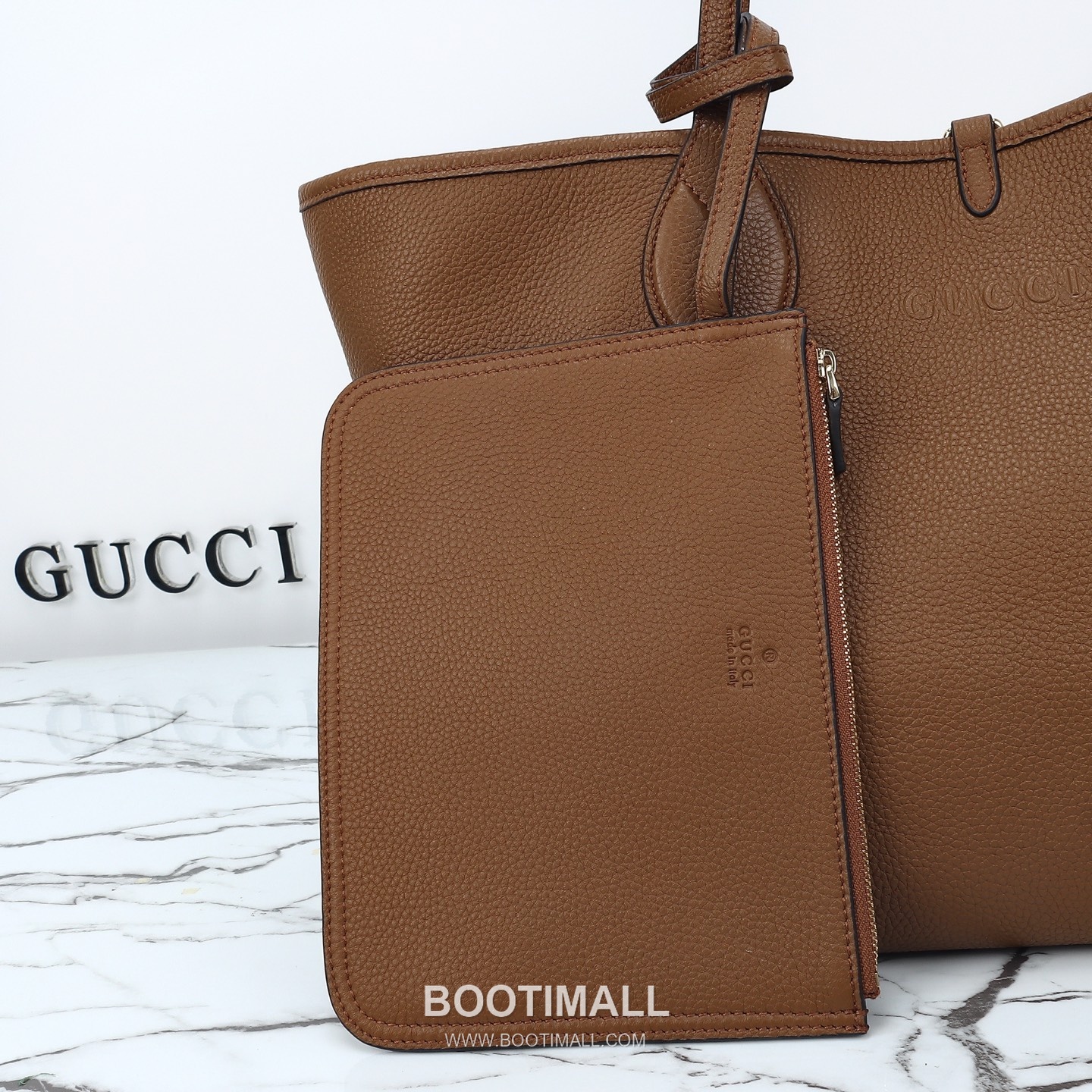 Gucci Leather Tote Bag with Adjustable Structure Zip Detail 구찌 레더 어저스터블 구조 집 토트백 839112 50cm 7