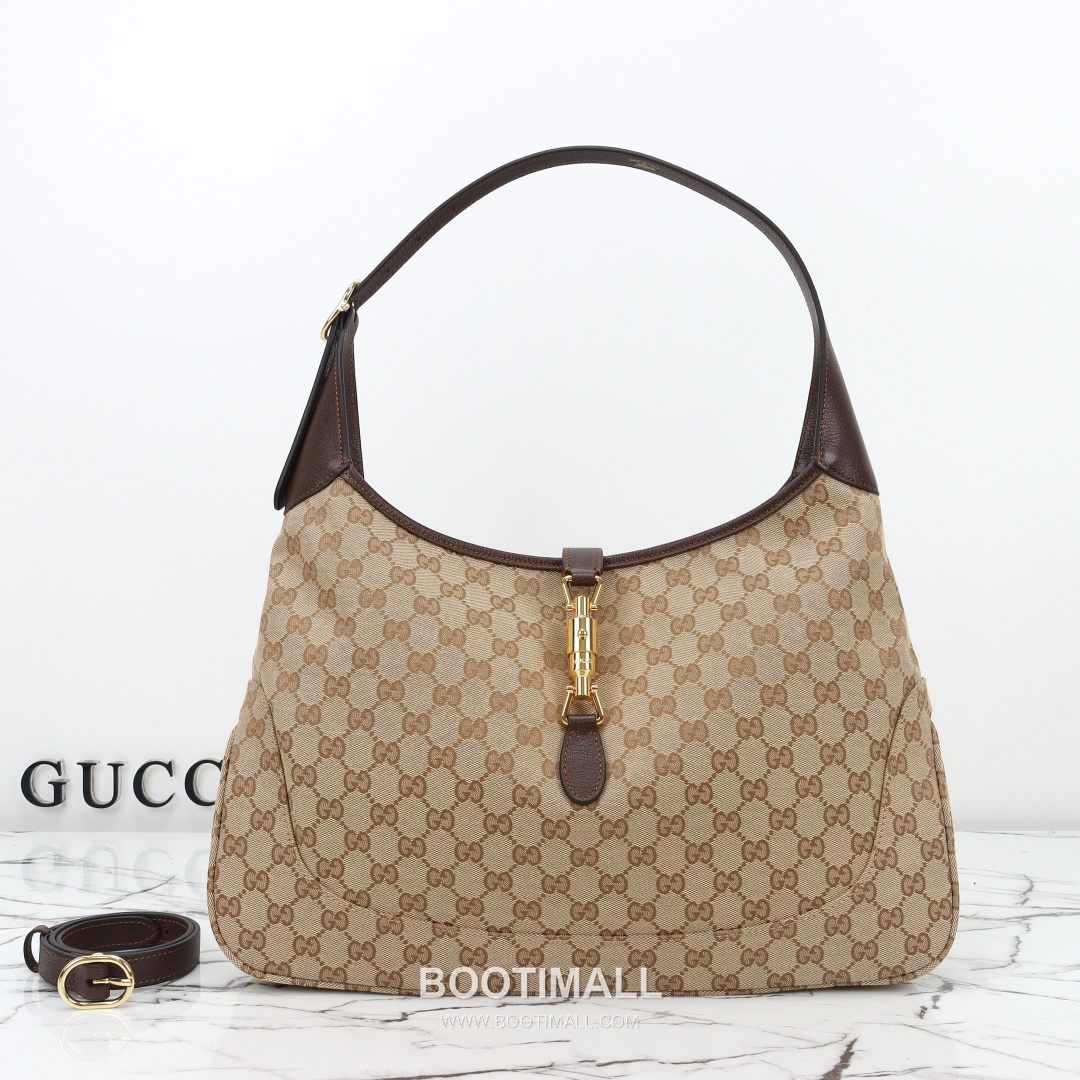 Gucci GG Canvas Tote Bag with Leather Trim Zip Detail 구찌 GG 캔버스 레더 트림 집 토트백 863279 40cm 7