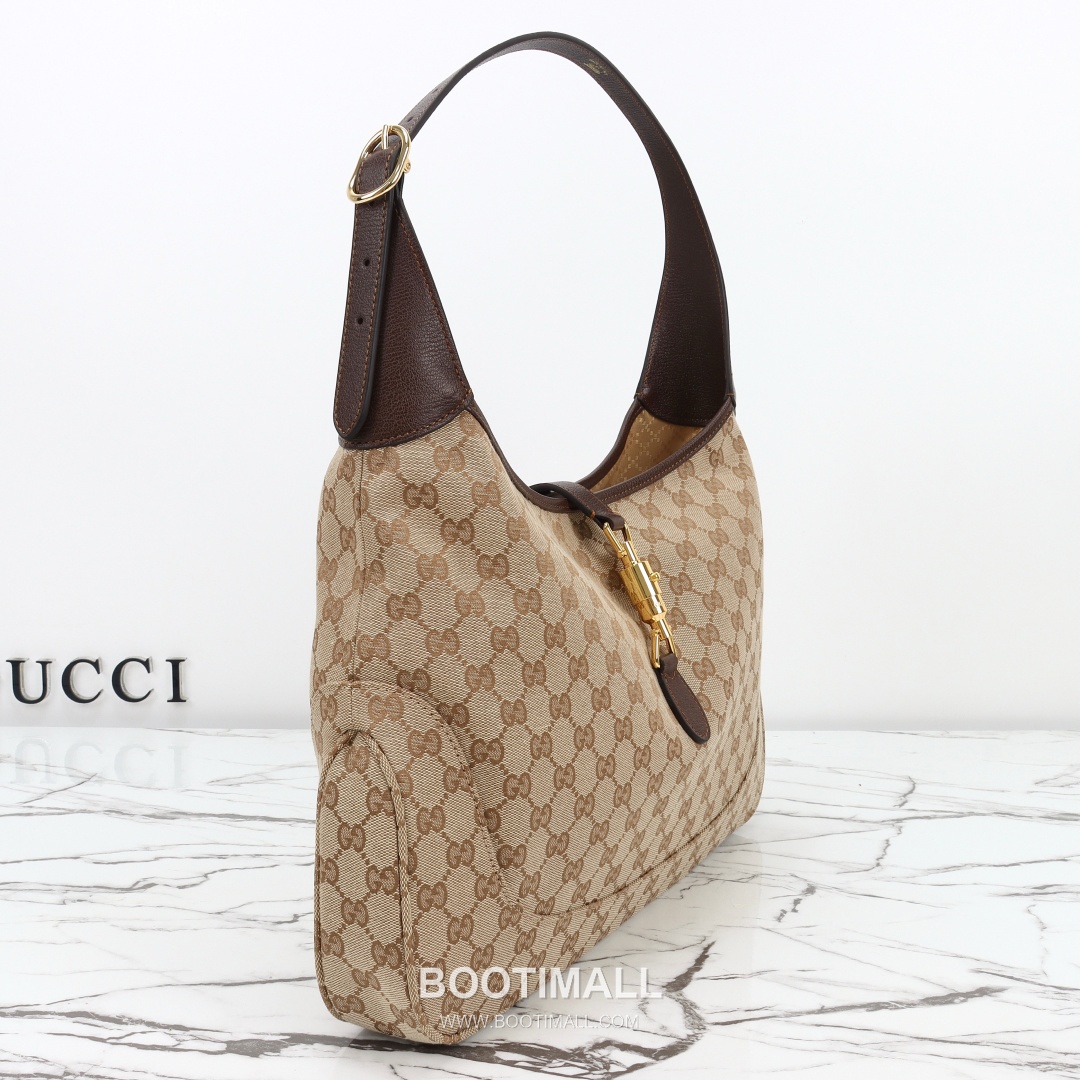 Gucci GG Canvas Tote Bag with Leather Trim Zip Detail 구찌 GG 캔버스 레더 트림 집 토트백 863279 40cm 11