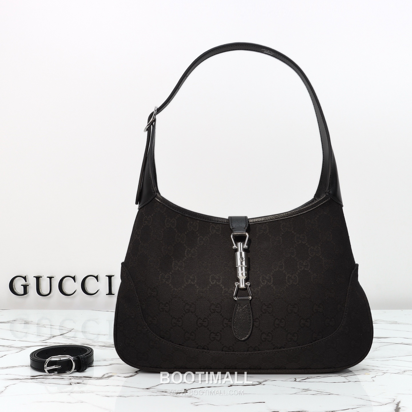 Gucci GG Canvas Tote Bag with Leather Trim Zip Detail 구찌 GG 캔버스 레더 트림 집 토트백 863136 31.5cm 1