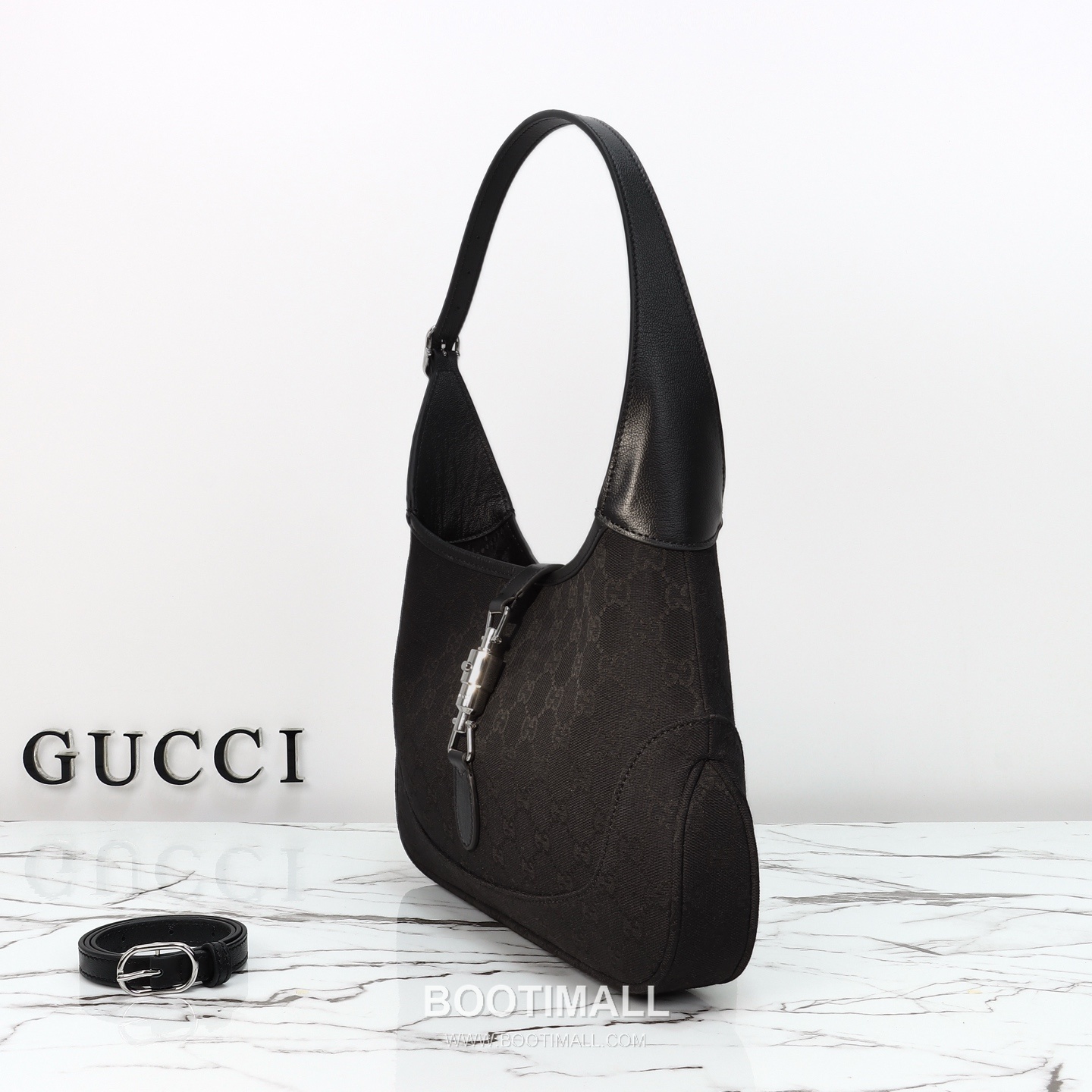 Gucci GG Canvas Tote Bag with Leather Trim Zip Detail 구찌 GG 캔버스 레더 트림 집 토트백 863136 31.5cm 2