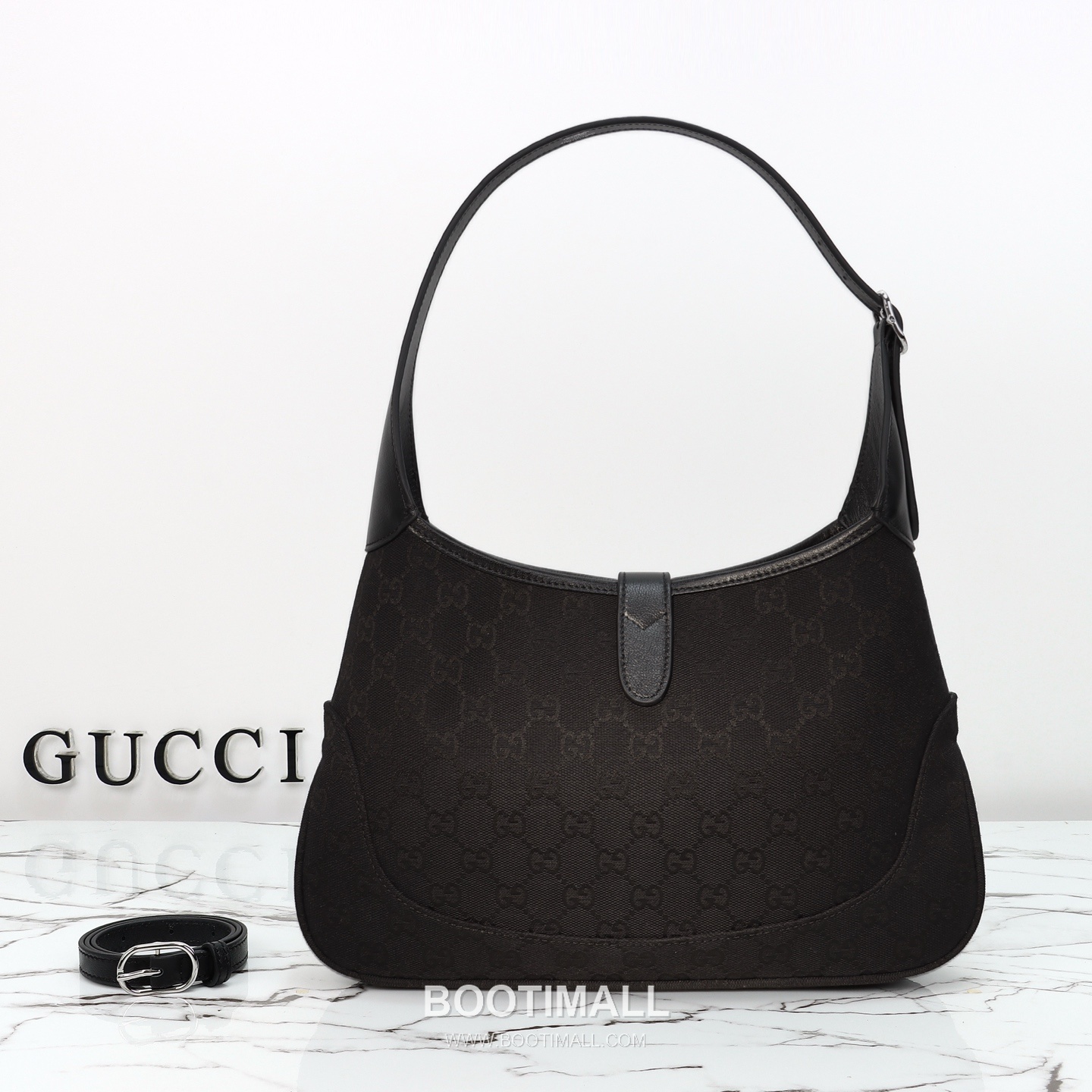 Gucci GG Canvas Tote Bag with Leather Trim Zip Detail 구찌 GG 캔버스 레더 트림 집 토트백 863136 31.5cm 3