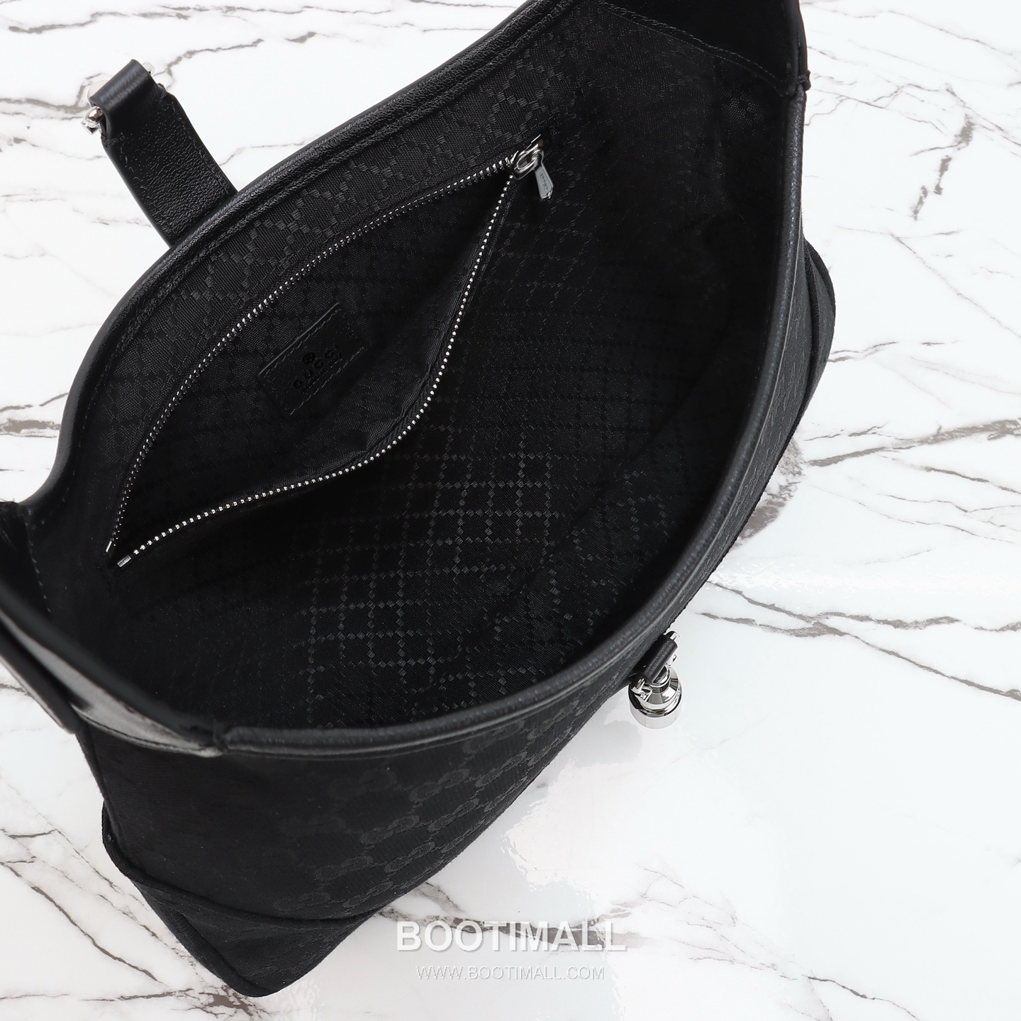 Gucci GG Canvas Tote Bag with Leather Trim Zip Detail 구찌 GG 캔버스 레더 트림 집 토트백 863136 31.5cm 9