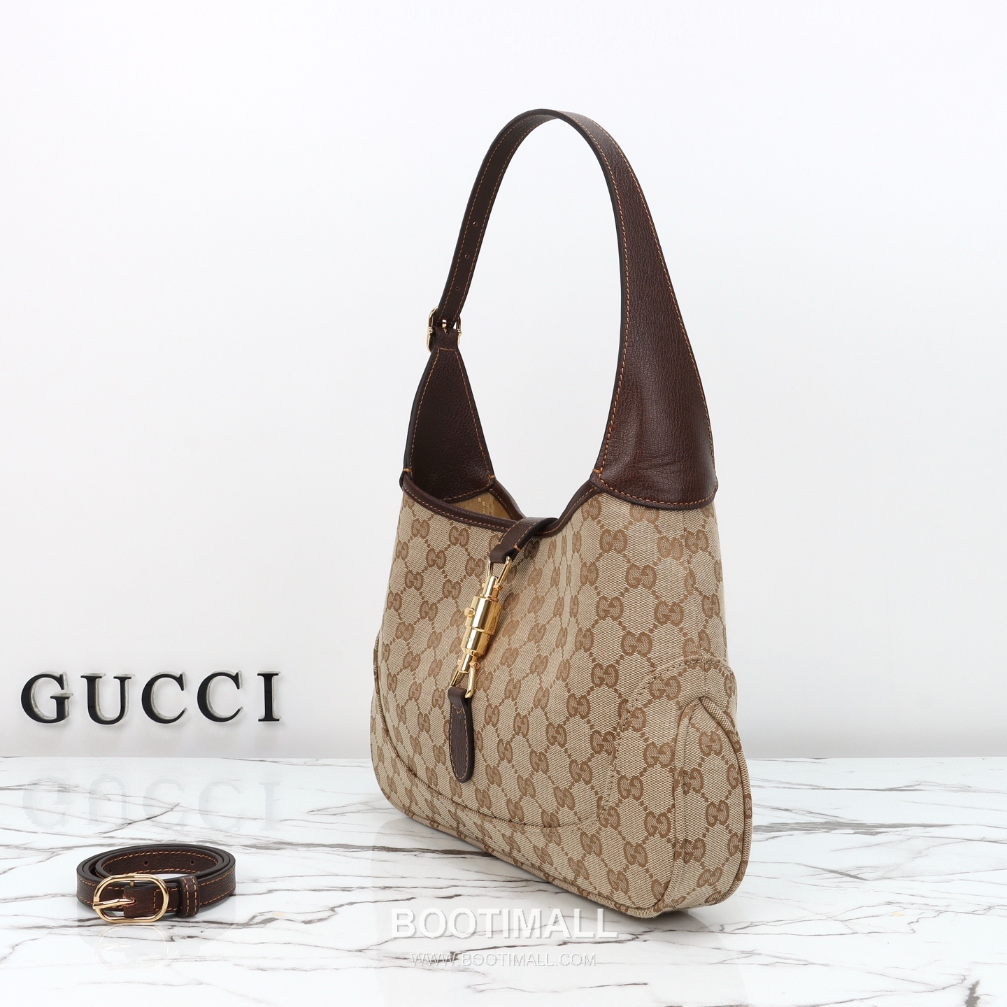 Gucci GG Canvas Tote Bag with Leather Trim Zip Detail 구찌 GG 캔버스 레더 트림 집 토트백 863136 31.5cm 2