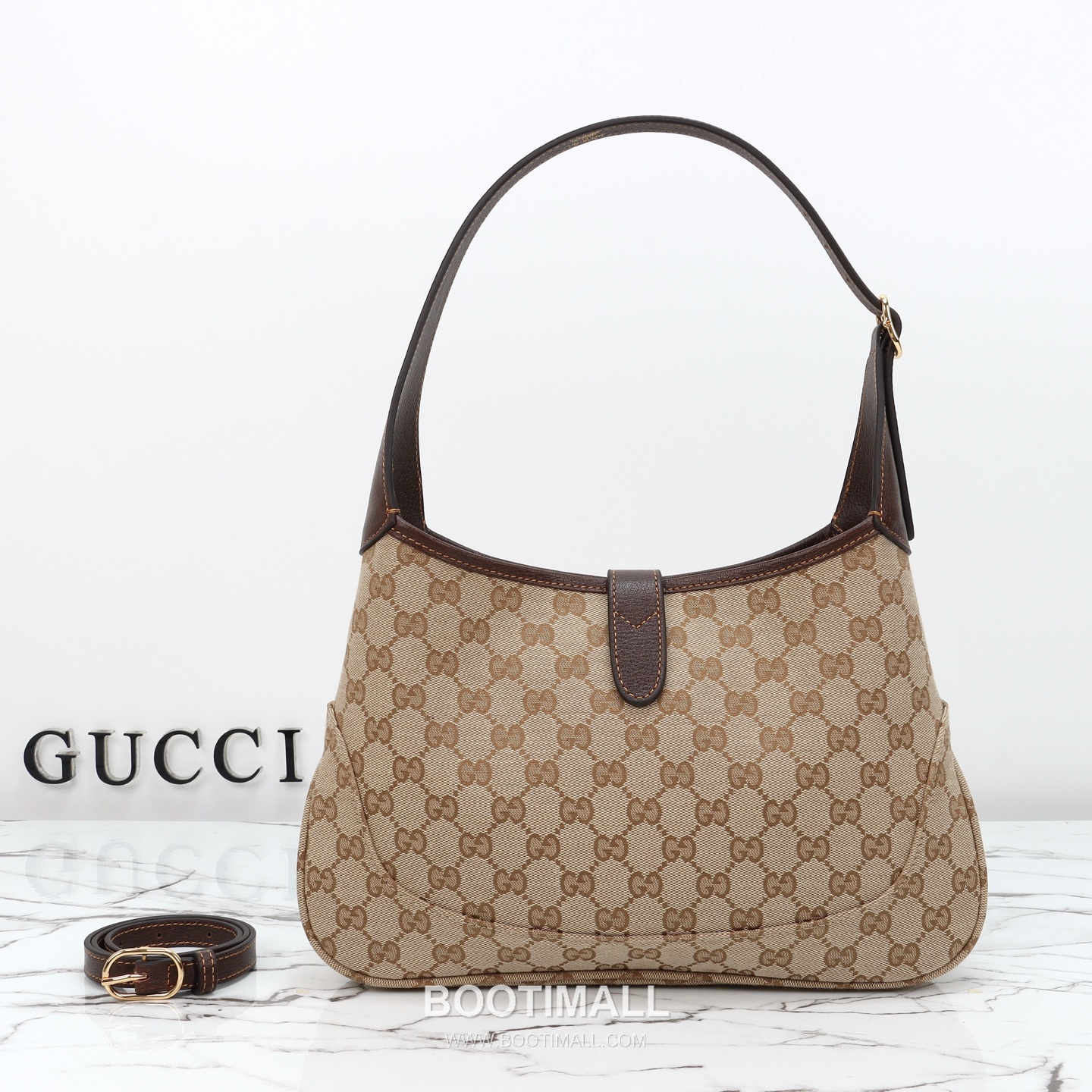 Gucci GG Canvas Tote Bag with Leather Trim Zip Detail 구찌 GG 캔버스 레더 트림 집 토트백 863136 31.5cm 3