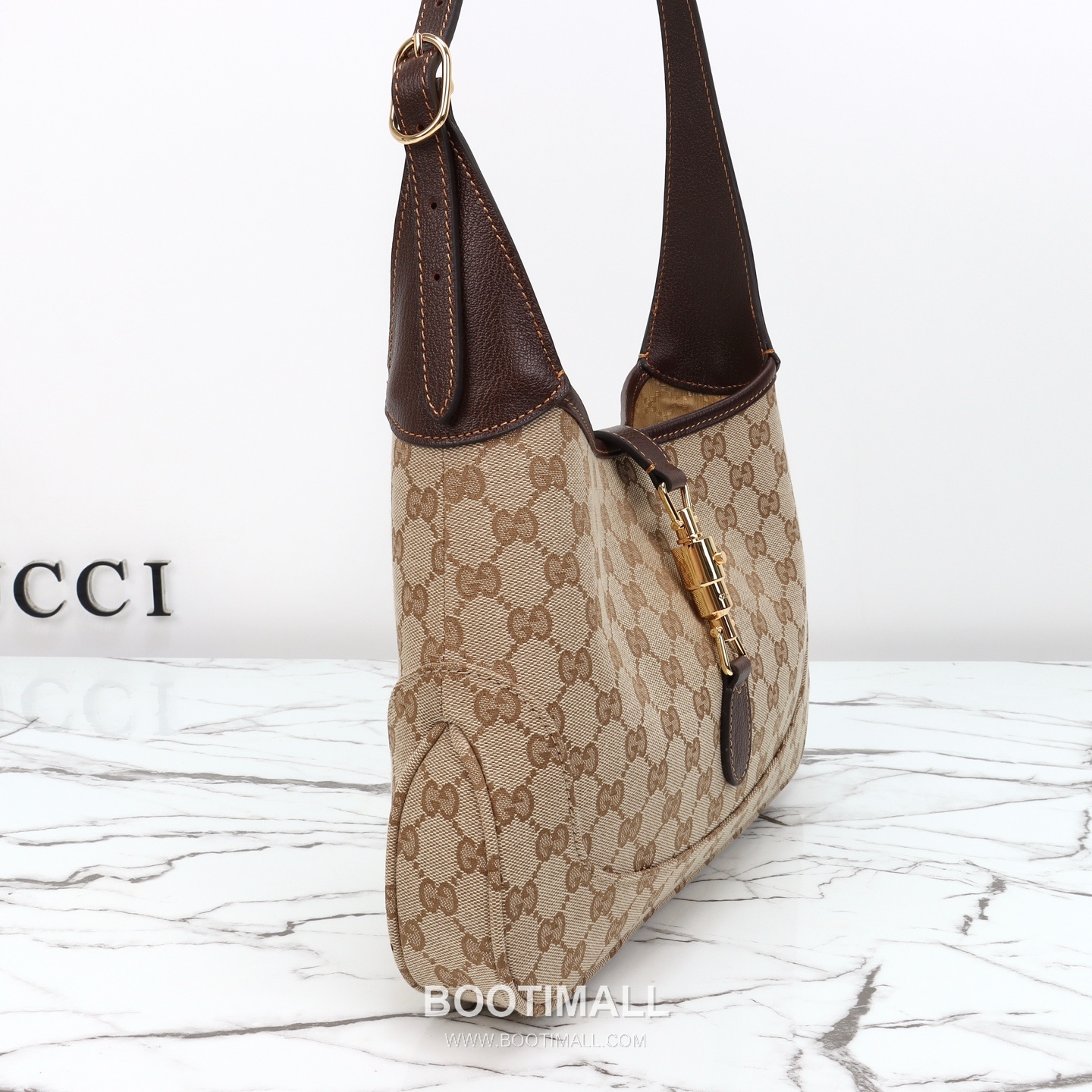 Gucci GG Canvas Tote Bag with Leather Trim Zip Detail 구찌 GG 캔버스 레더 트림 집 토트백 863136 31.5cm 4