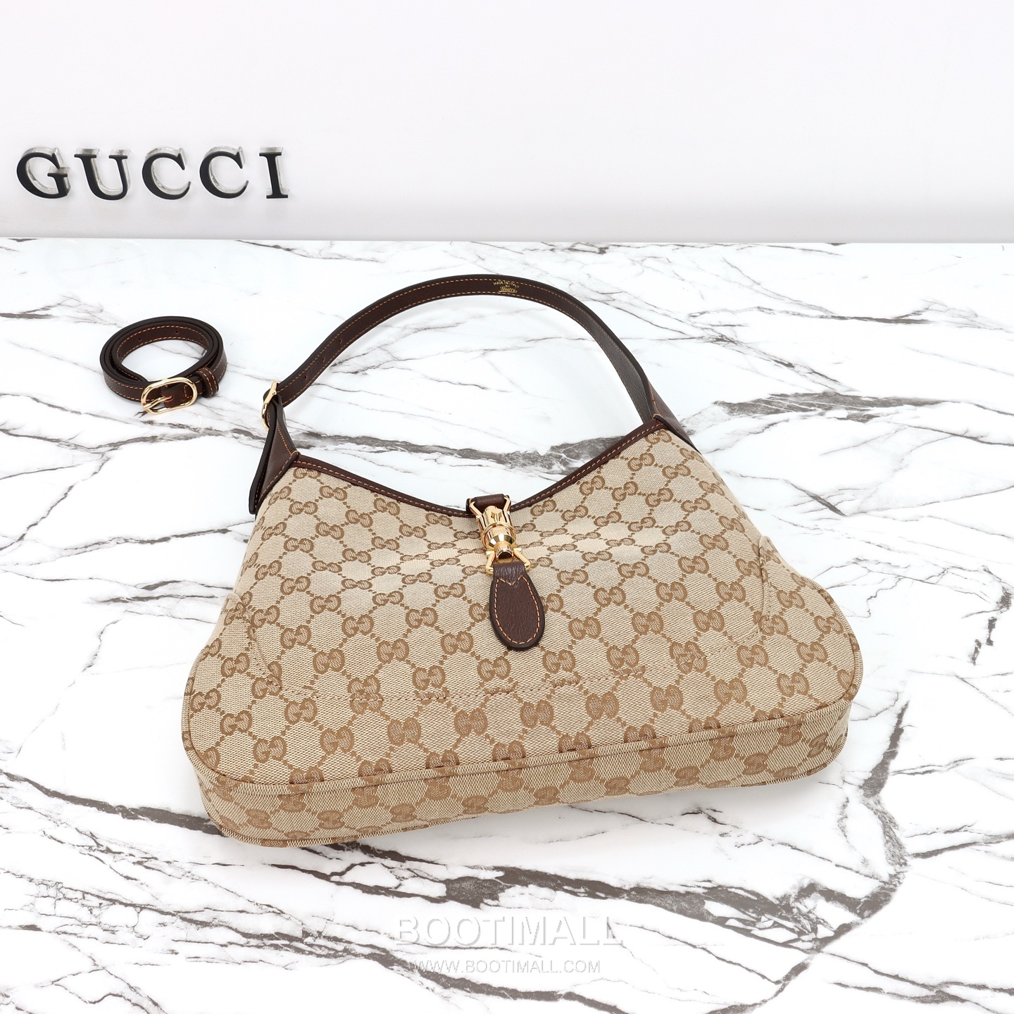 Gucci GG Canvas Tote Bag with Leather Trim Zip Detail 구찌 GG 캔버스 레더 트림 집 토트백 863136 31.5cm 7