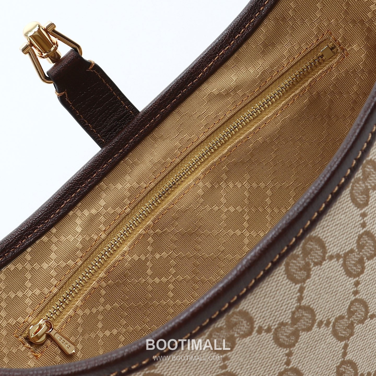 Gucci GG Canvas Tote Bag with Leather Trim Zip Detail 구찌 GG 캔버스 레더 트림 집 토트백 863136 31.5cm 8