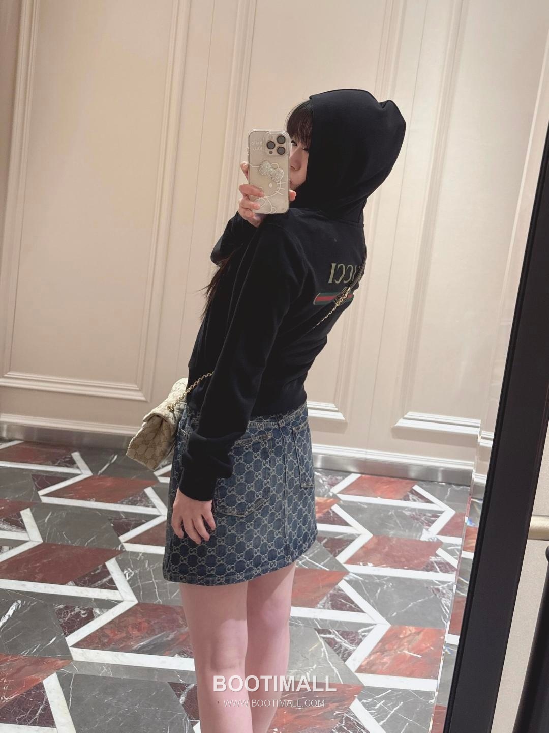 Gucci GG Canvas Crossbody Bag with Leather Trim Strap Zip Detail 구찌 GG 캔버스 레더 트림 스트랩 집 크로스바디백 867360 18.5cm 4