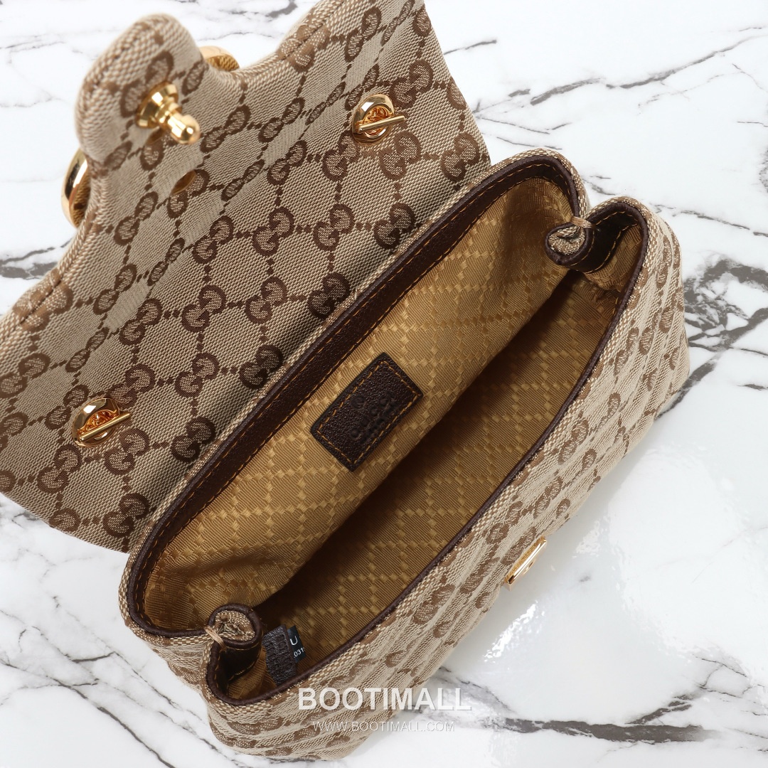 Gucci GG Canvas Crossbody Bag with Leather Trim Strap Zip Detail 구찌 GG 캔버스 레더 트림 스트랩 집 크로스바디백 867360 18.5cm 13