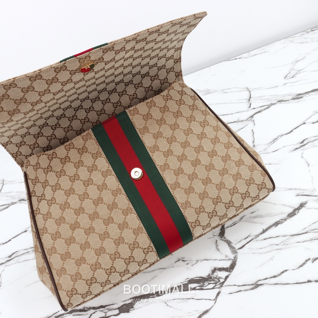 Gucci GG Canvas Tote Bag with Leather Trim Strap Detail 구찌 GG 캔버스 레더 트림 스트랩 토트백 875019 37cm 10