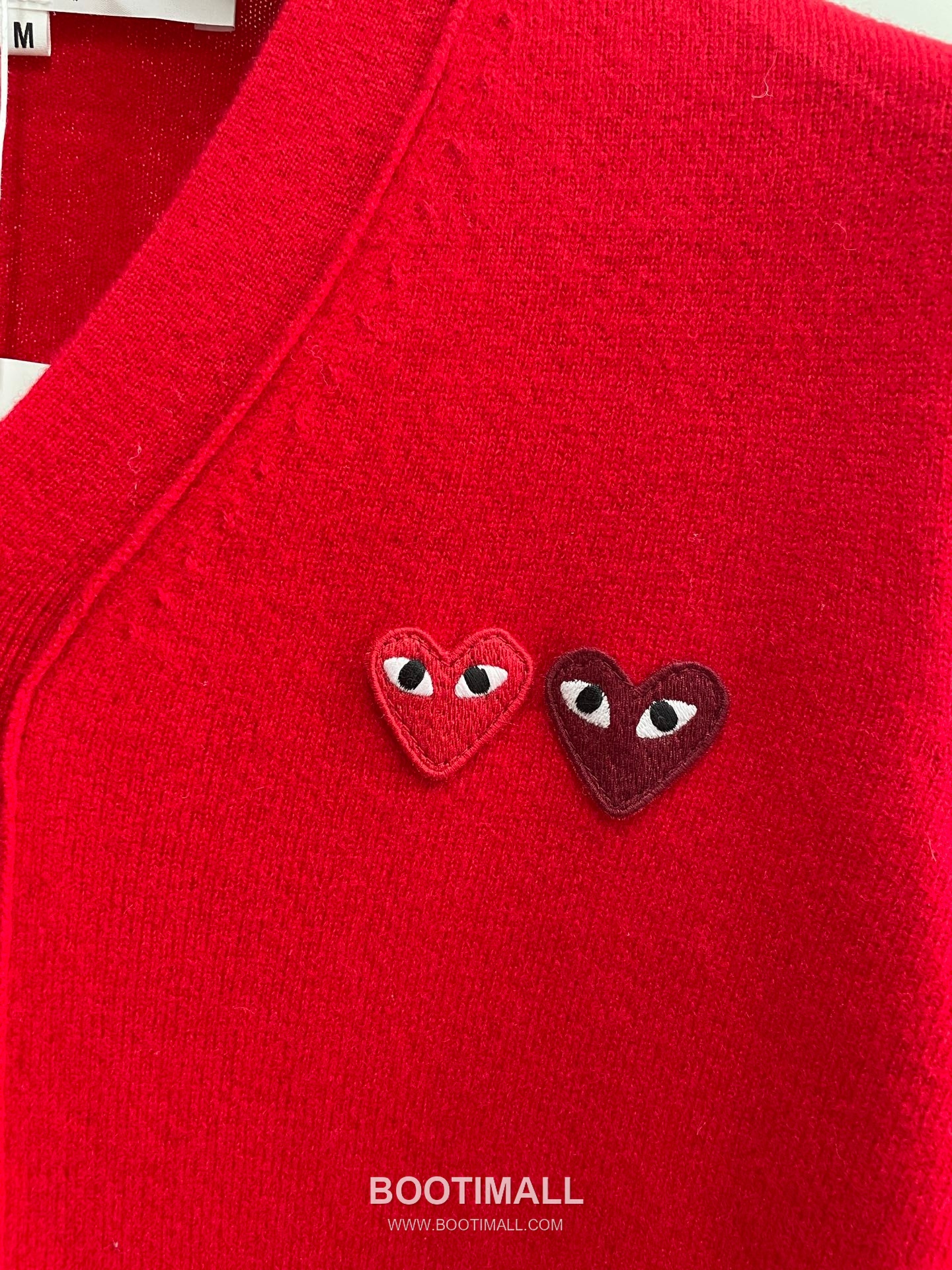 Comme des Garçons PLAY Double Heart Patch Wool Knit Cardigan Embroidered Logo 꼼데가르송플레이 더블하트 패치 울 니트 가디건 31177 14