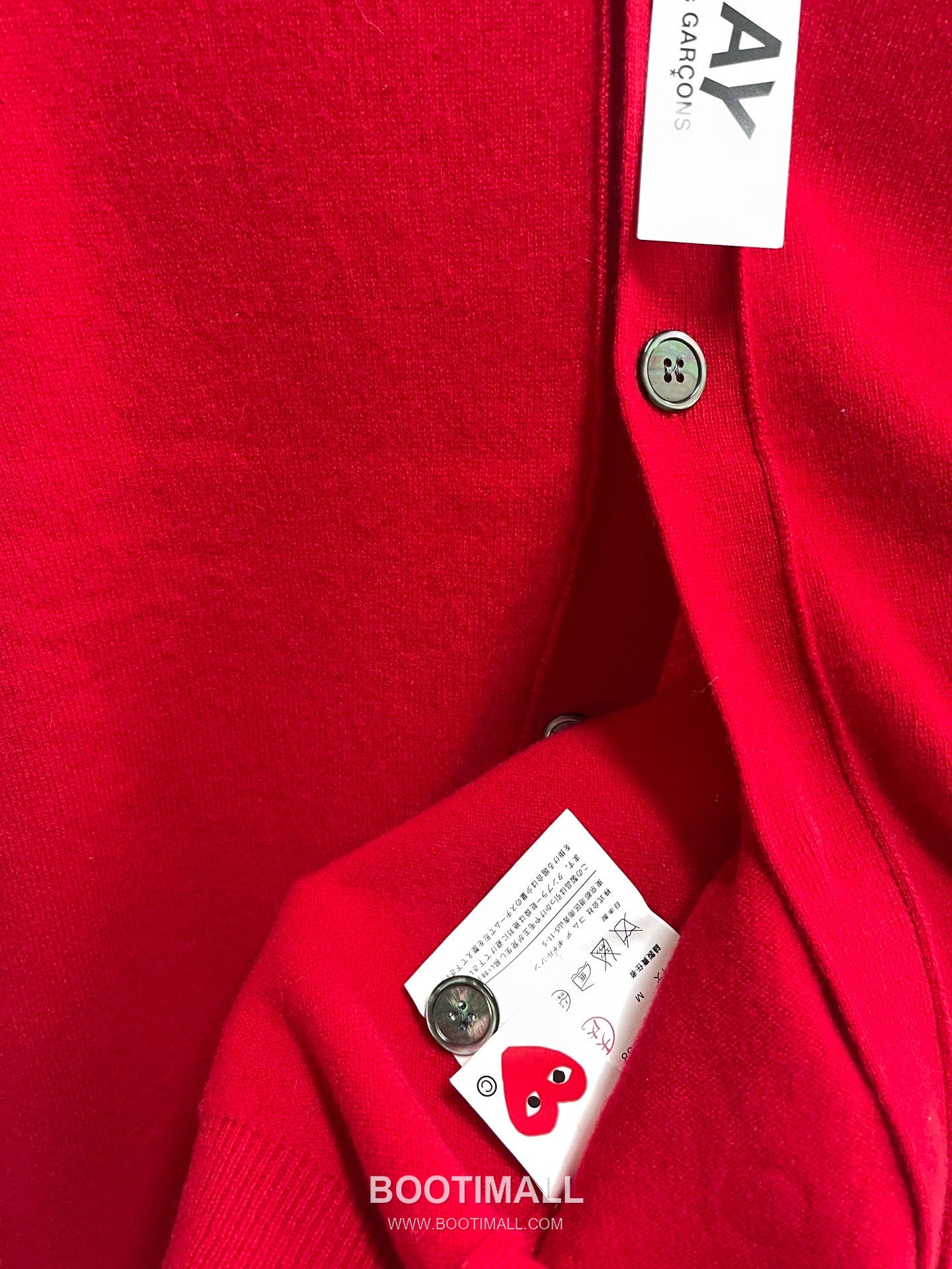 Comme des Garçons PLAY Double Heart Patch Wool Knit Cardigan Embroidered Logo 꼼데가르송플레이 더블하트 패치 울 니트 가디건 31177 17