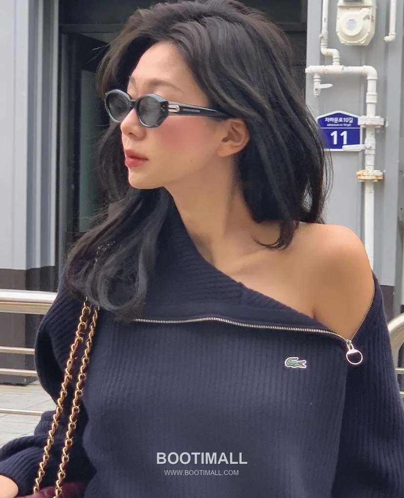 Lacoste Half Zip Knit Cotton Sweater Embroidered Crocodile Logo 니트 스웨터 라코스테 하프집 코튼 니트 스웨터 자수 로고 31193 1