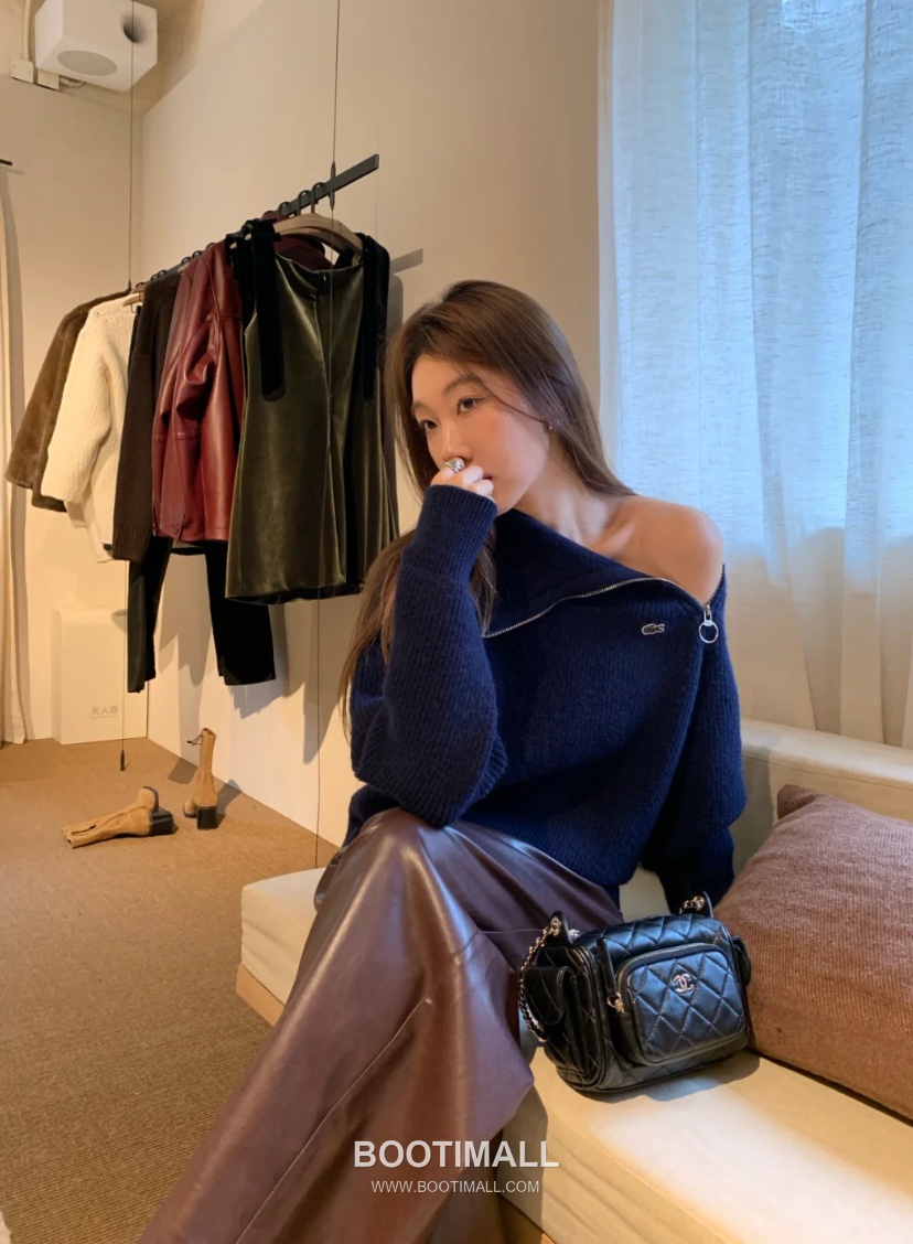 Lacoste Half Zip Knit Cotton Sweater Embroidered Crocodile Logo 니트 스웨터 라코스테 하프집 코튼 니트 스웨터 자수 로고 31193 4