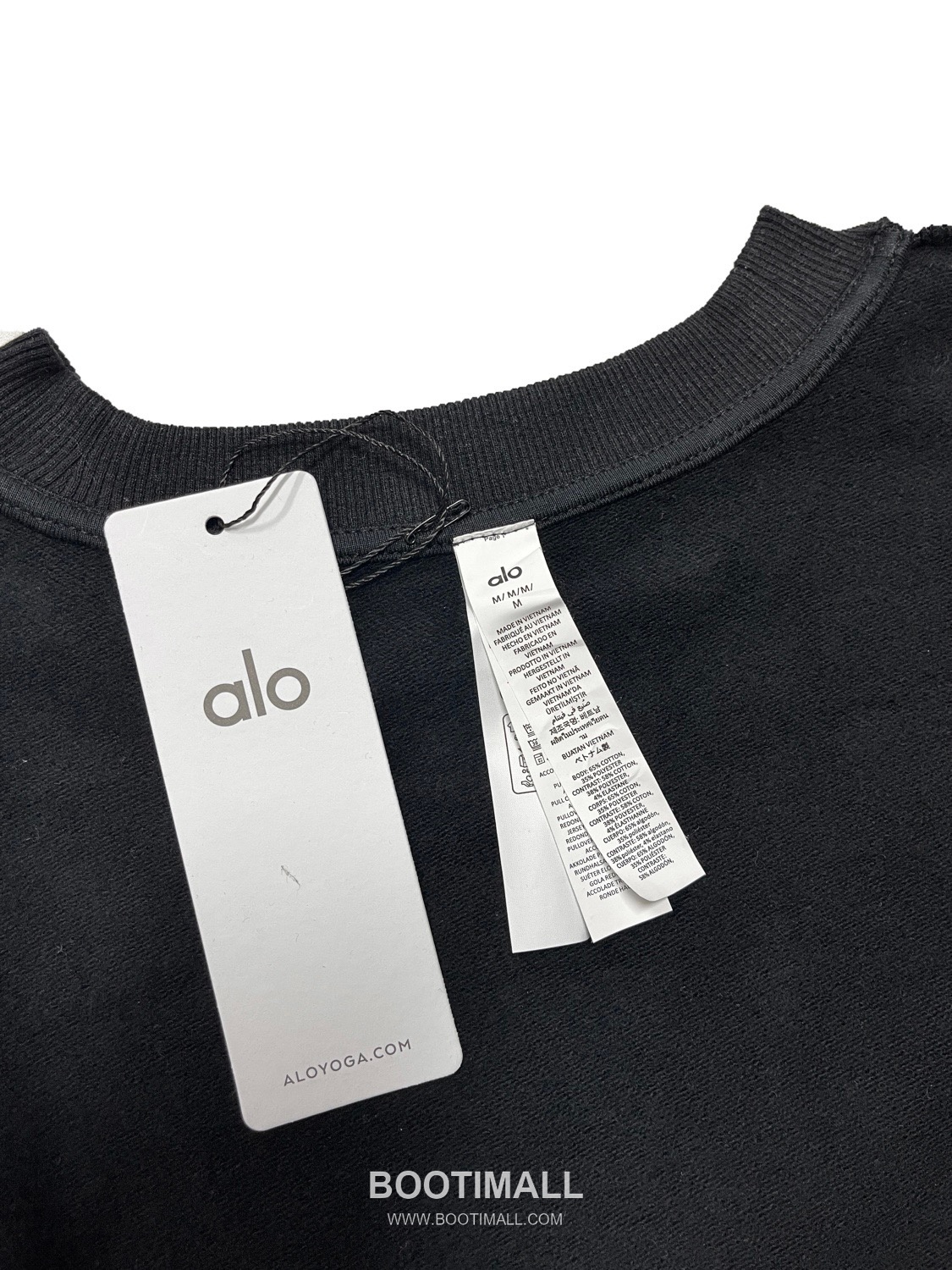 Alo Yoga Crewneck Cotton Sweatshirt Loose Fit Embroidered Logo 알로요가 크루넥 코튼 스웨트셔츠 루즈핏 자수 로고 31212 12