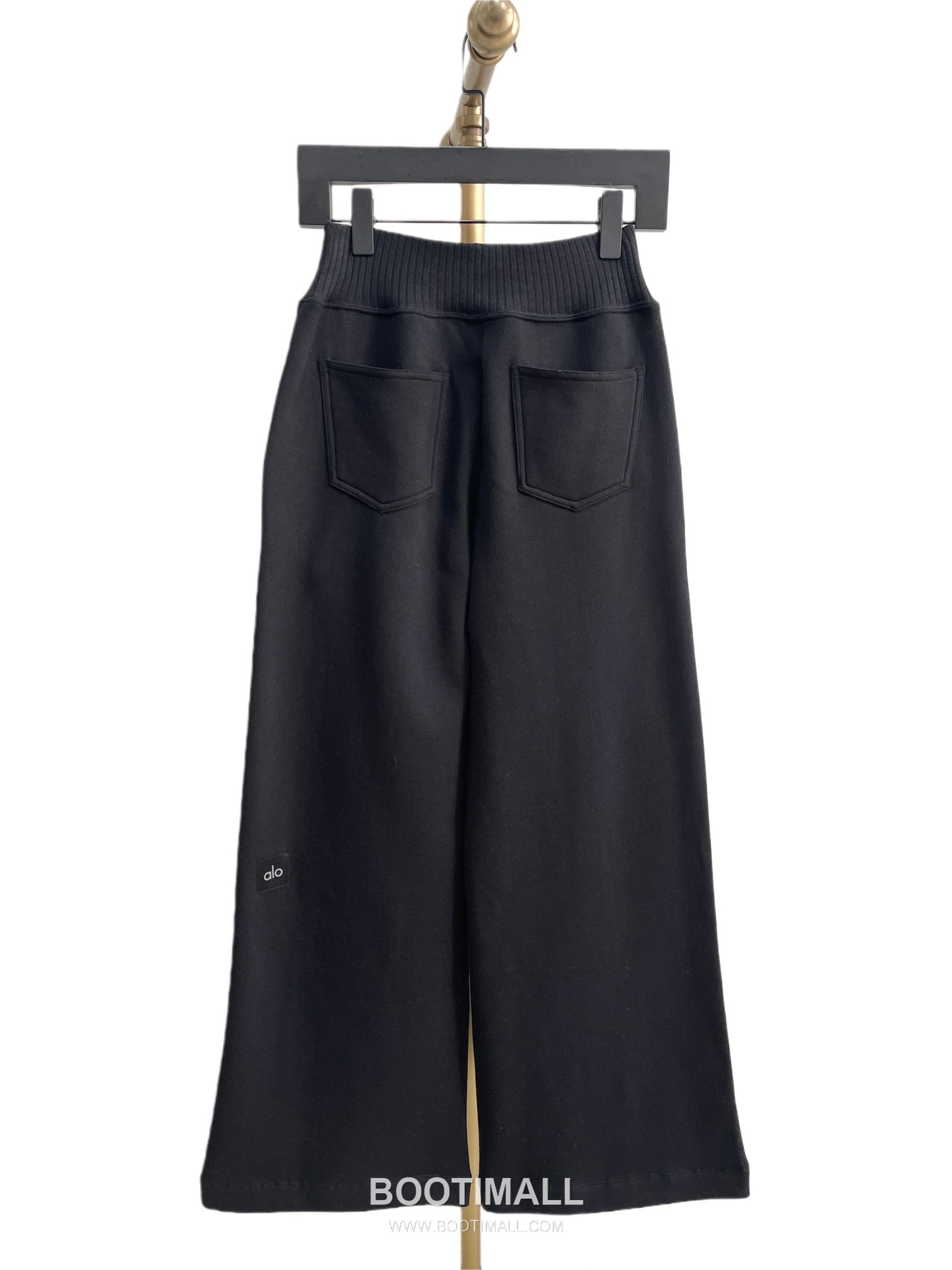 Alo Yoga High Waist Knit Wide Leg Sweatpants Fleece Patchwork Logo 알로요가 하이웨이스트 니트 와이드레그 스웨트팬츠 플리스 로고 10026 9