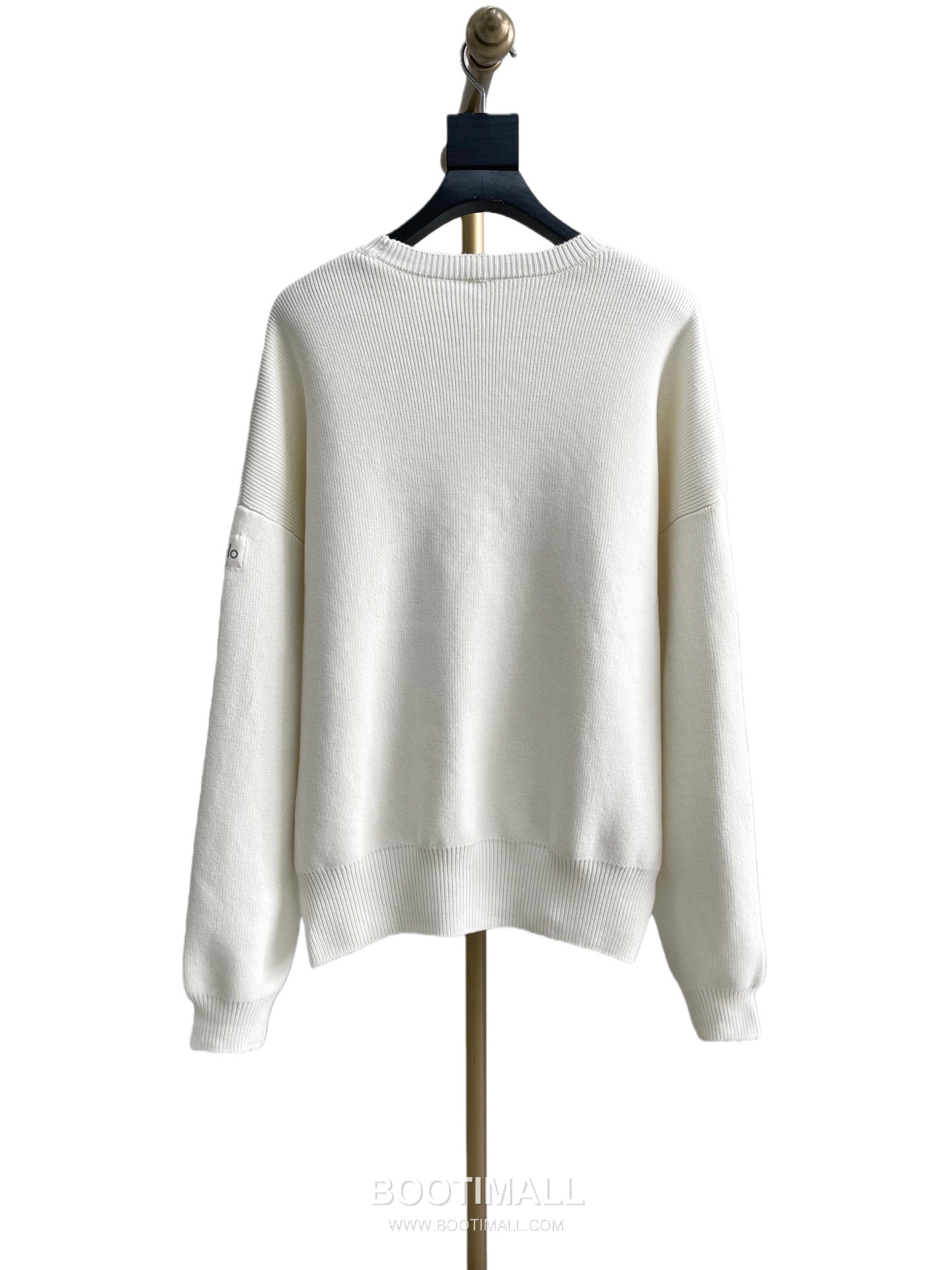 Alo Yoga Arm Logo Knit Sweater Crewneck Loose Fit Polyester 알로요가 암 로고 니트 스웨터 크루넥 루즈핏 폴리에스터 60107 2