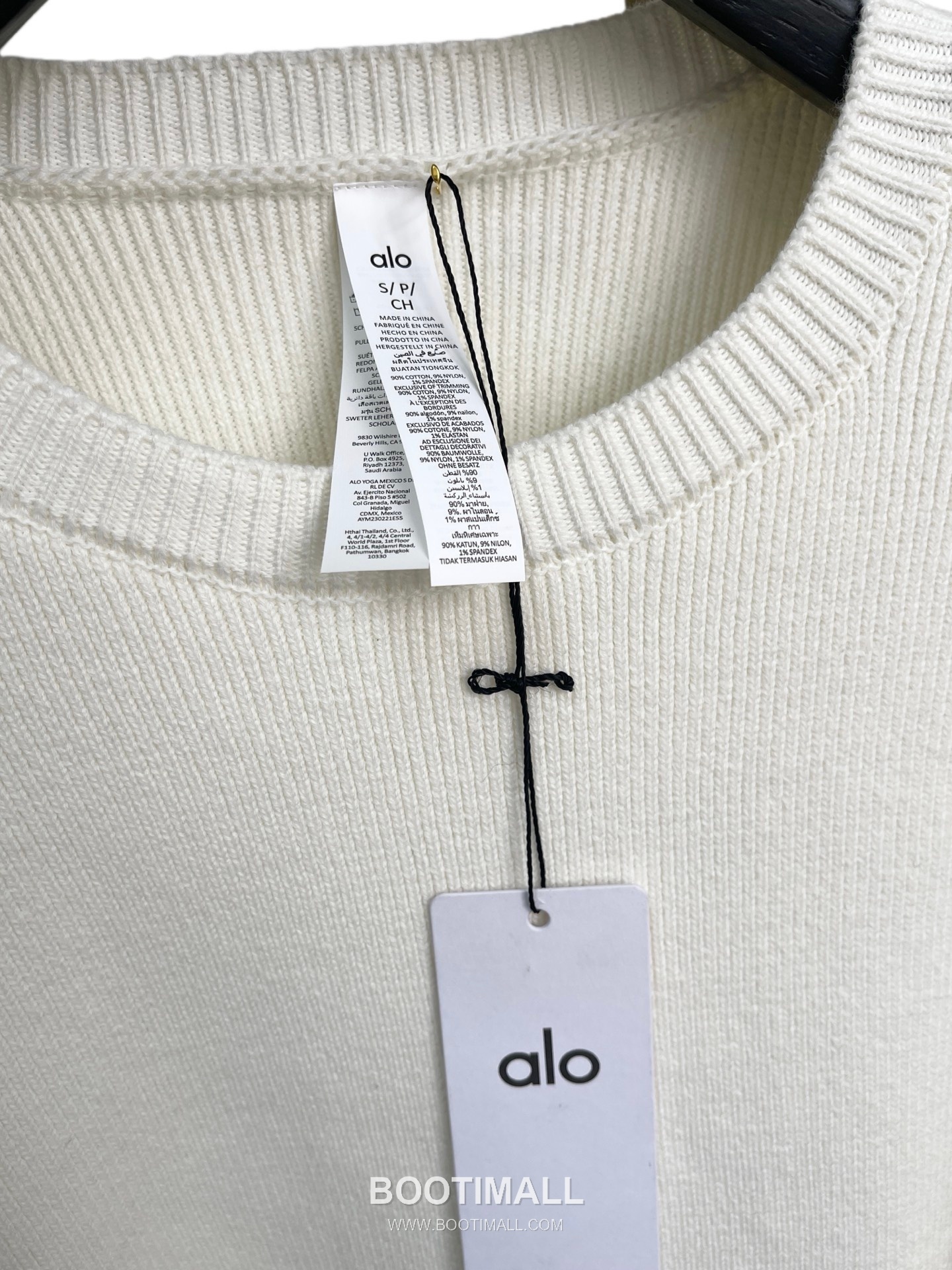 Alo Yoga Arm Logo Knit Sweater Crewneck Loose Fit Polyester 알로요가 암 로고 니트 스웨터 크루넥 루즈핏 폴리에스터 60107 8