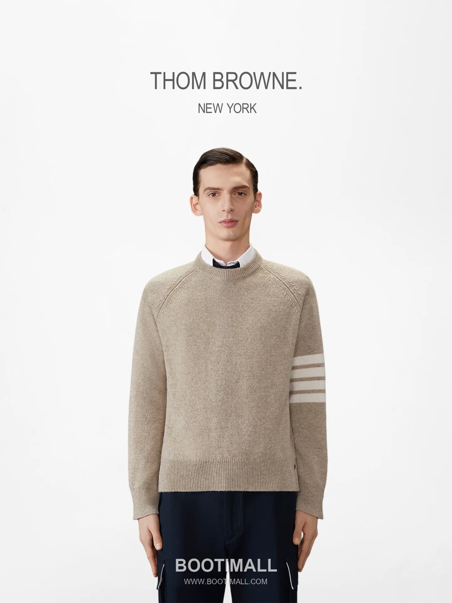 Thom Browne 4 Bar Stripe Wool Knit Sweater Embroidered Logo 톰브라운 4바 스트라이프 울 니트 스웨터 자수 로고 60061 1
