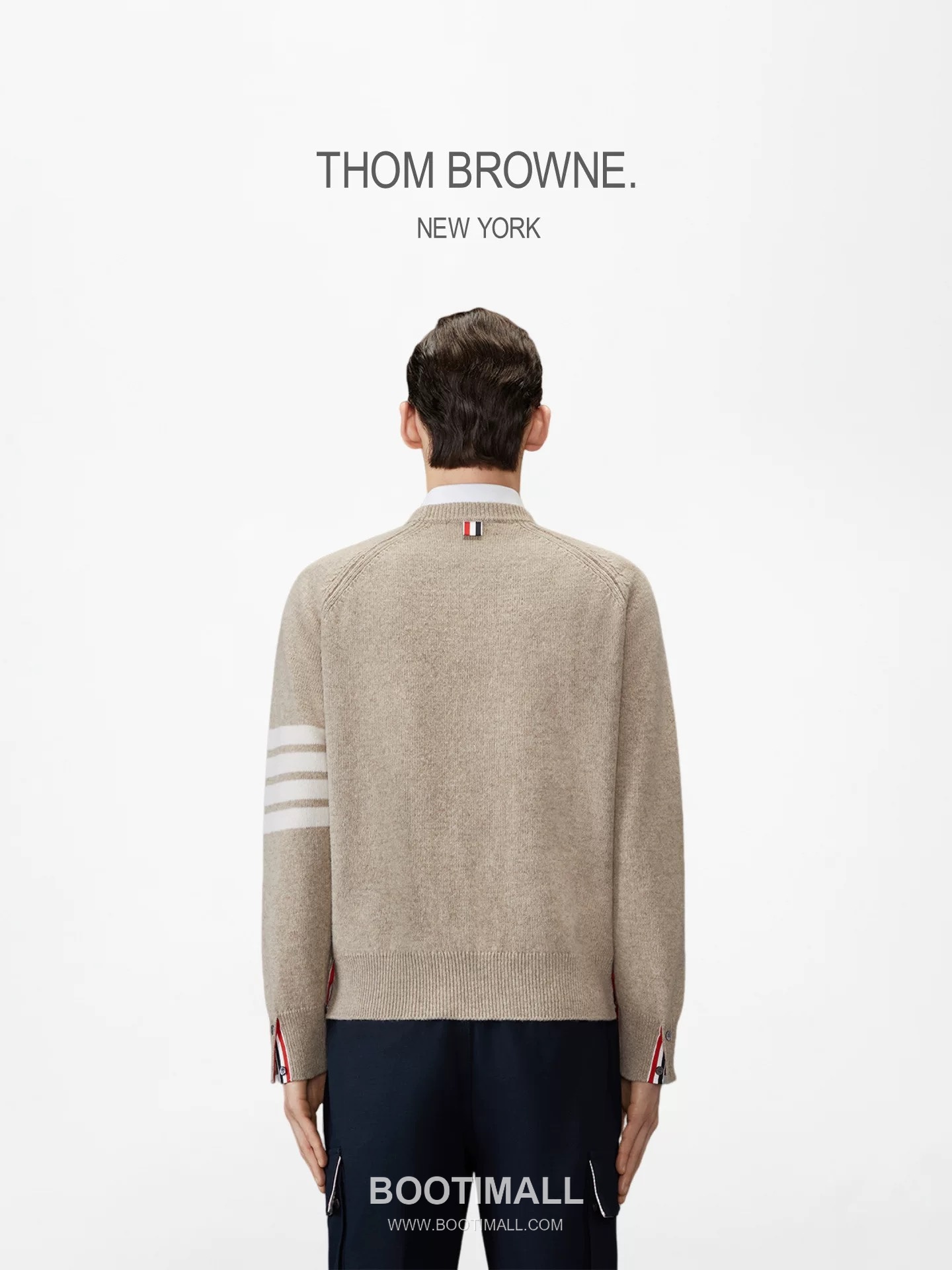 Thom Browne 4 Bar Stripe Wool Knit Sweater Embroidered Logo 톰브라운 4바 스트라이프 울 니트 스웨터 자수 로고 60061 2