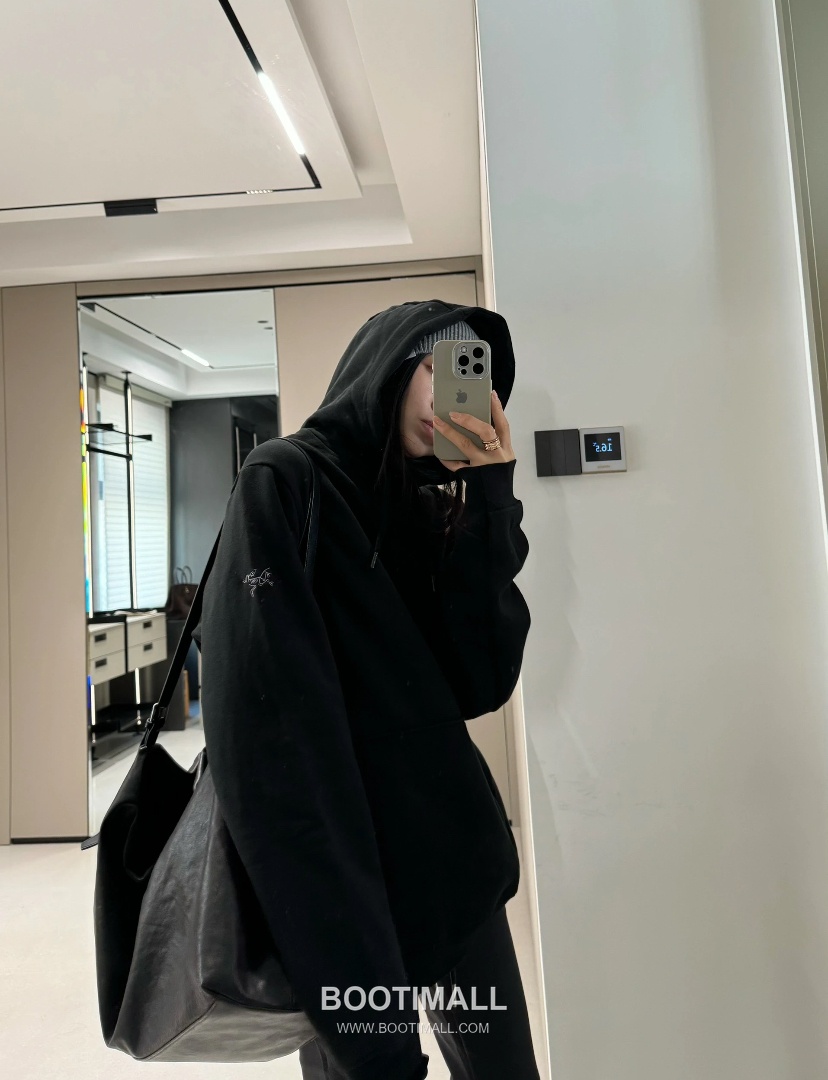 Arc'teryx Embroidered Logo Hooded Fleece Hoodie Drawstring 아크테릭스 자수 로고 후드 플리스 후디 드로우스트링 60083 4