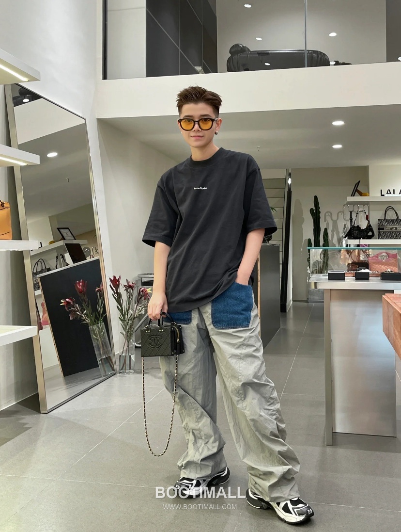 Acne Studios Logo Print Cotton T-Shirt Crewneck Short Sleeve 아크네스튜디오 로고 프린트 코튼 크루넥 반팔 티셔츠 50005 8