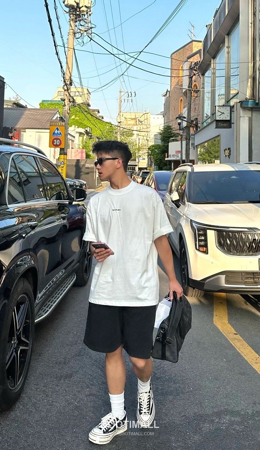 Acne Studios Logo Print Cotton T-Shirt Crewneck Short Sleeve 아크네스튜디오 로고 프린트 코튼 크루넥 반팔 티셔츠 50005 6