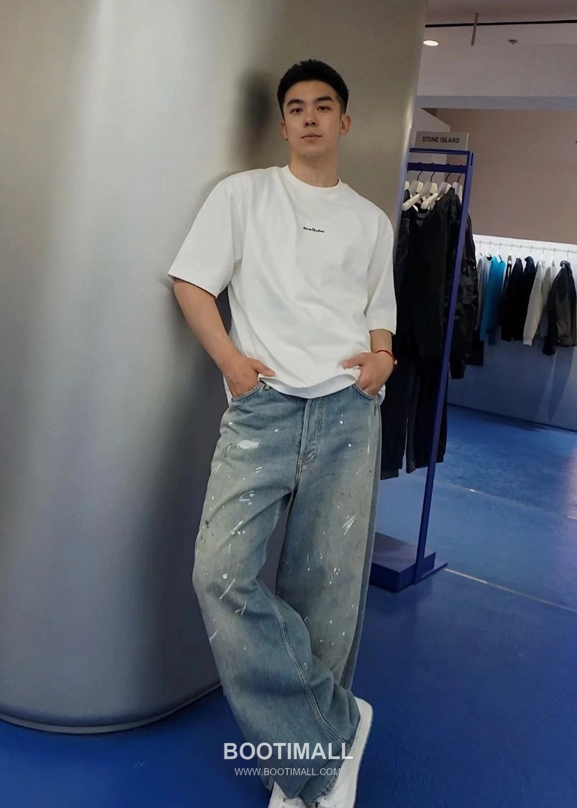 Acne Studios Logo Print Cotton T-Shirt Crewneck Short Sleeve 아크네스튜디오 로고 프린트 코튼 크루넥 반팔 티셔츠 50005 9