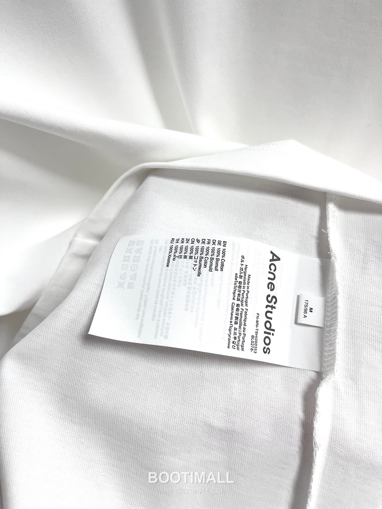 Acne Studios Logo Print Cotton T-Shirt Crewneck Short Sleeve 아크네스튜디오 로고 프린트 코튼 크루넥 반팔 티셔츠 50005 17