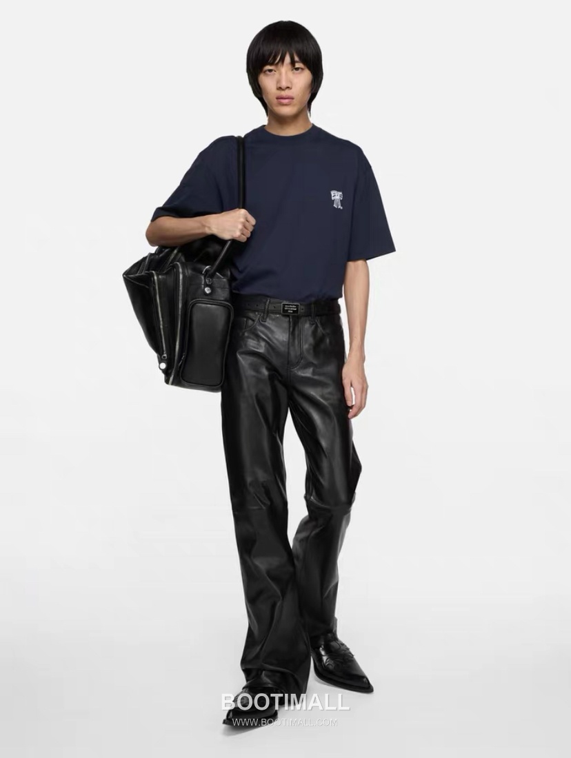 Acne Studios Bow Logo Print Cotton T-Shirt Crewneck Short Sleeve 아크네스튜디오 보우 로고 프린트 코튼 크루넥 반팔 티셔츠 60175 3