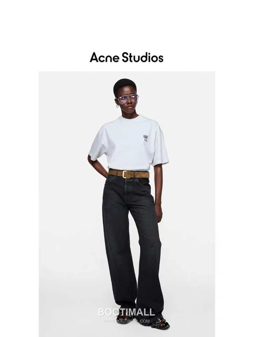 Acne Studios Bow Logo Print Cotton T-Shirt Crewneck Short Sleeve 아크네스튜디오 보우 로고 프린트 코튼 크루넥 반팔 티셔츠 60175 6