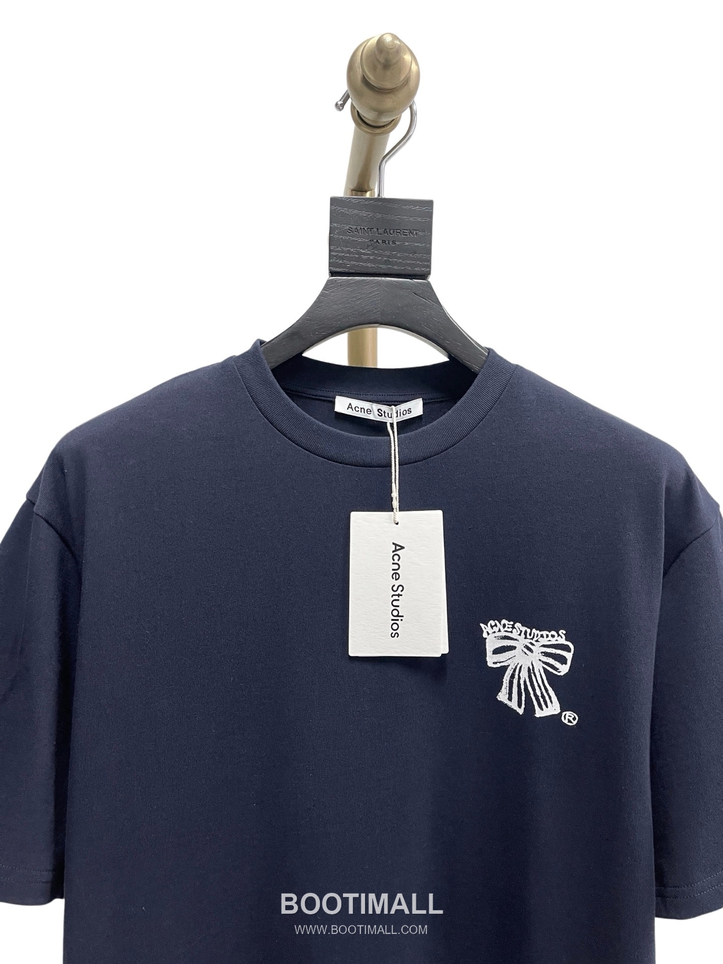 Acne Studios Bow Logo Print Cotton T-Shirt Crewneck Short Sleeve 아크네스튜디오 보우 로고 프린트 코튼 크루넥 반팔 티셔츠 60175 12