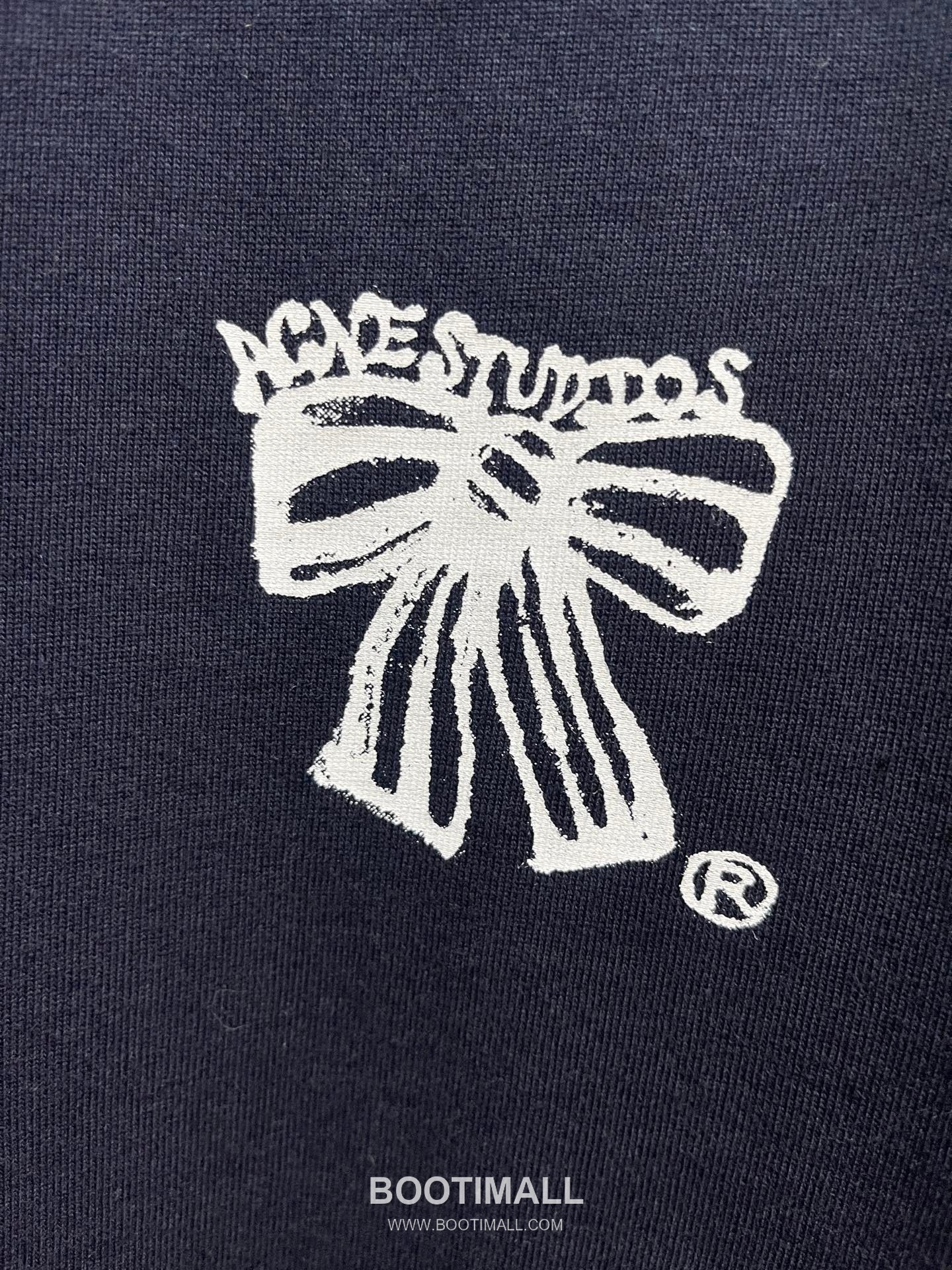 Acne Studios Bow Logo Print Cotton T-Shirt Crewneck Short Sleeve 아크네스튜디오 보우 로고 프린트 코튼 크루넥 반팔 티셔츠 60175 14