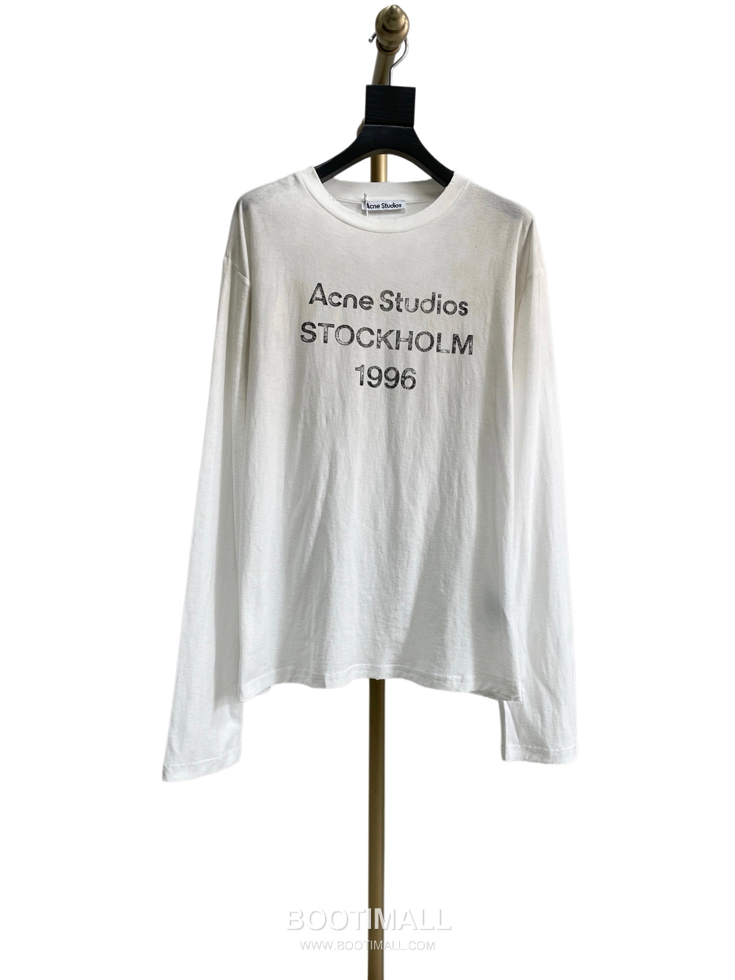 Acne Studios 1996 Distressed Logo Print Cotton T-Shirt Crewneck Long Sleeve 아크네스튜디오 1996 디스트레스 로고 프린트 코튼 크루넥 롱슬리브 티셔츠 10