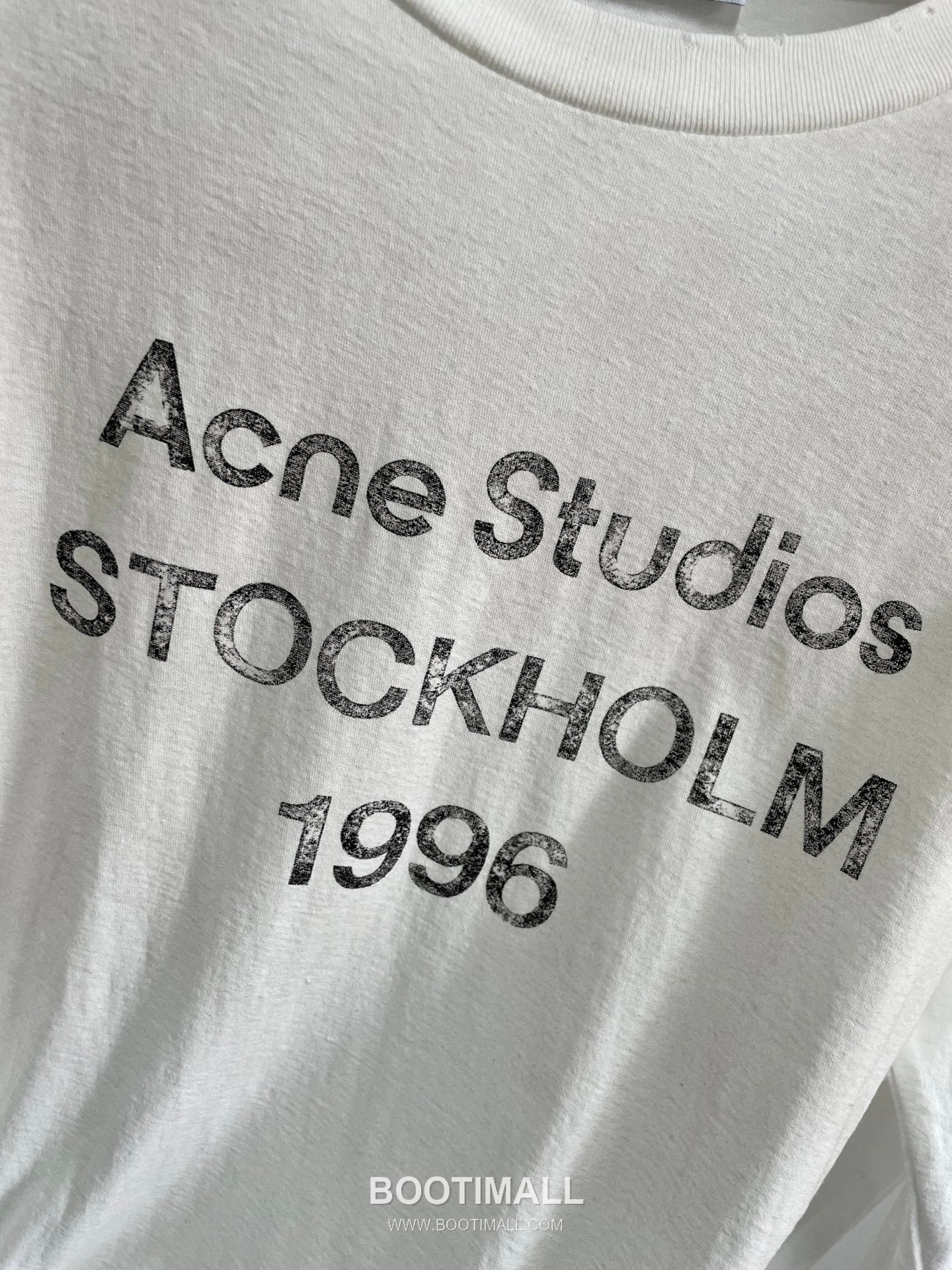 Acne Studios 1996 Distressed Logo Print Cotton T-Shirt Crewneck Long Sleeve 아크네스튜디오 1996 디스트레스 로고 프린트 코튼 크루넥 롱슬리브 티셔츠 14