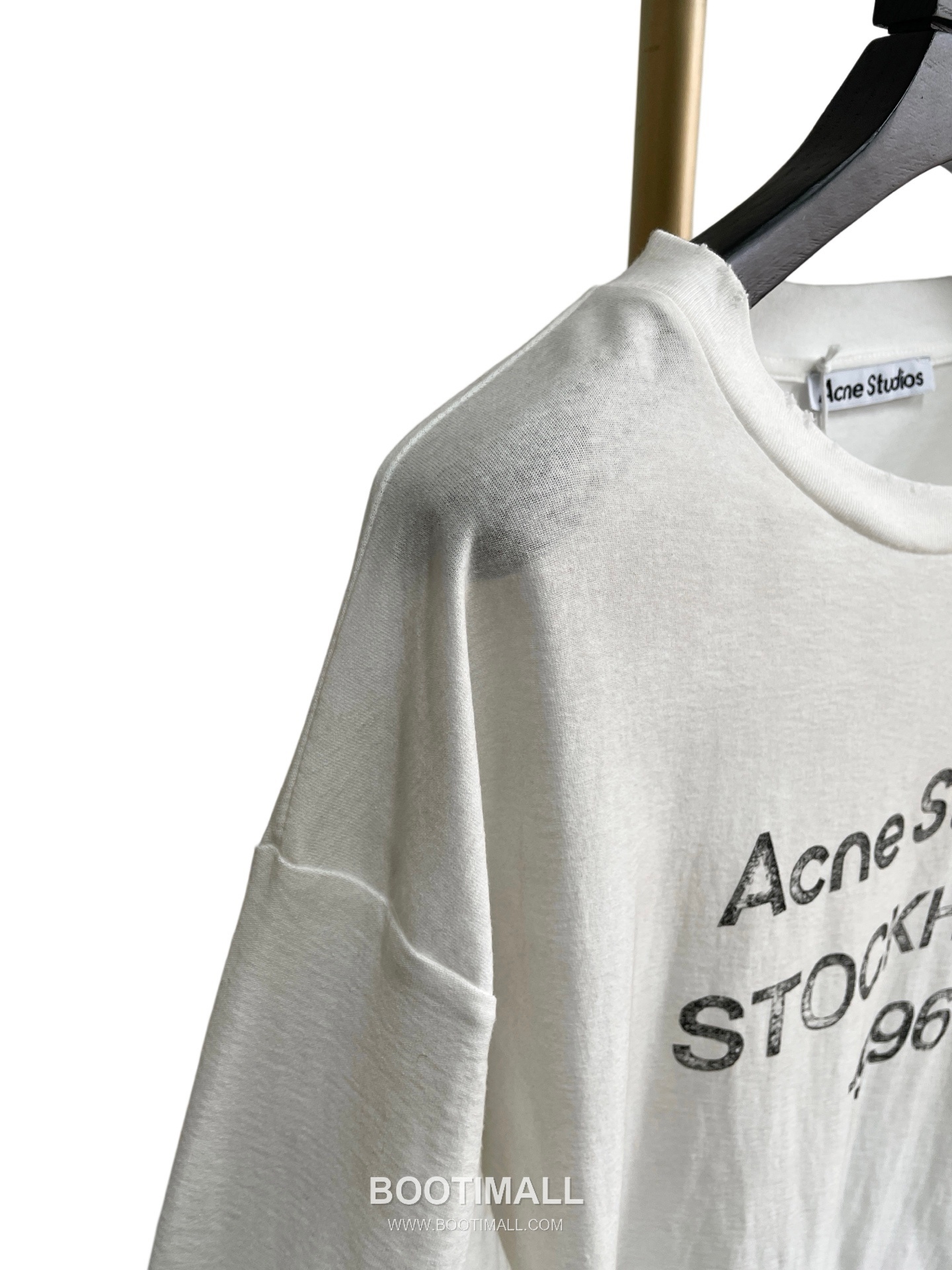 Acne Studios 1996 Distressed Logo Print Cotton T-Shirt Crewneck Long Sleeve 아크네스튜디오 1996 디스트레스 로고 프린트 코튼 크루넥 롱슬리브 티셔츠 15