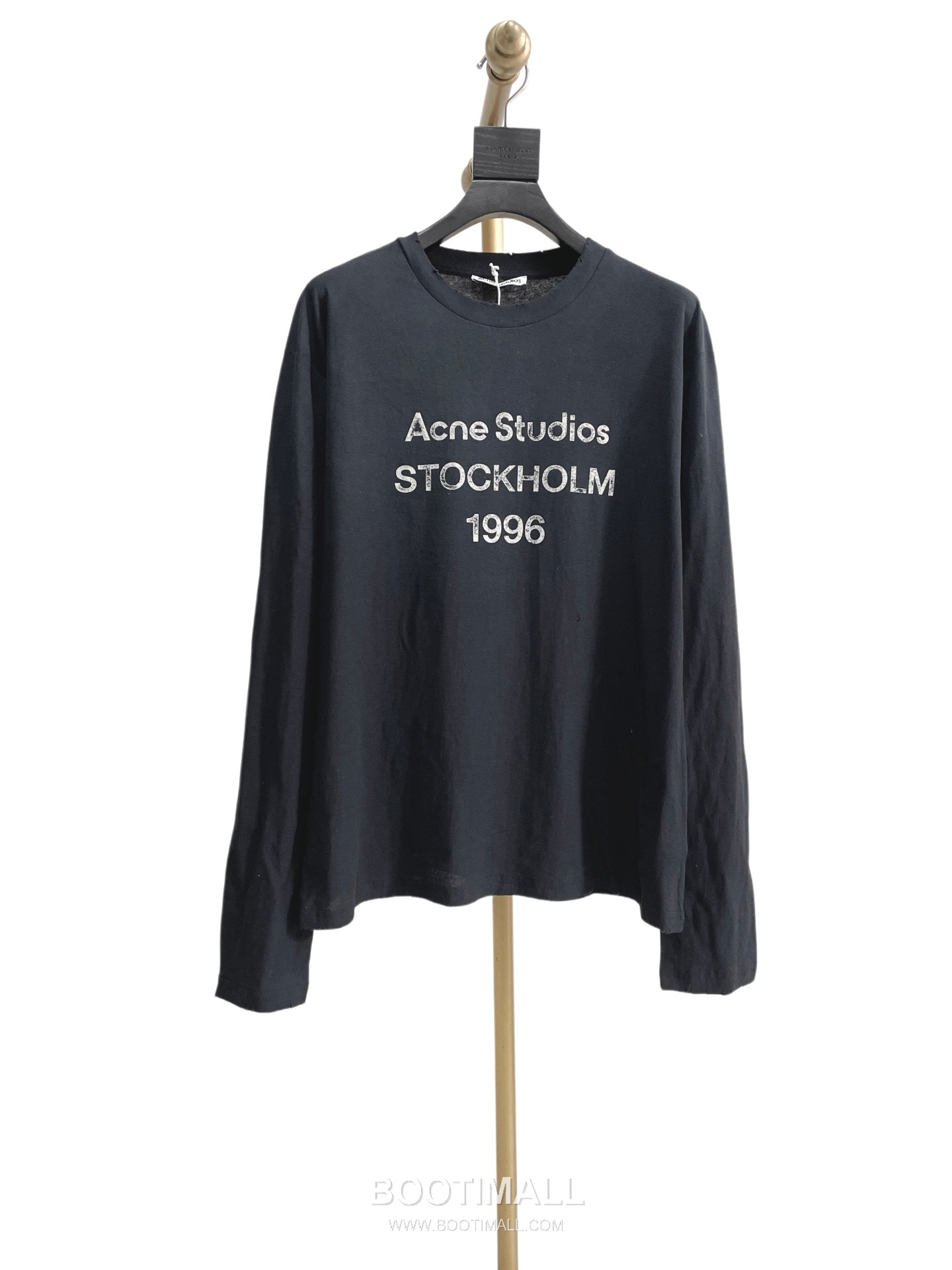 Acne Studios 1996 Distressed Logo Print Cotton T-Shirt Crewneck Long Sleeve 아크네스튜디오 1996 디스트레스 로고 프린트 코튼 크루넥 롱슬리브 티셔츠 10