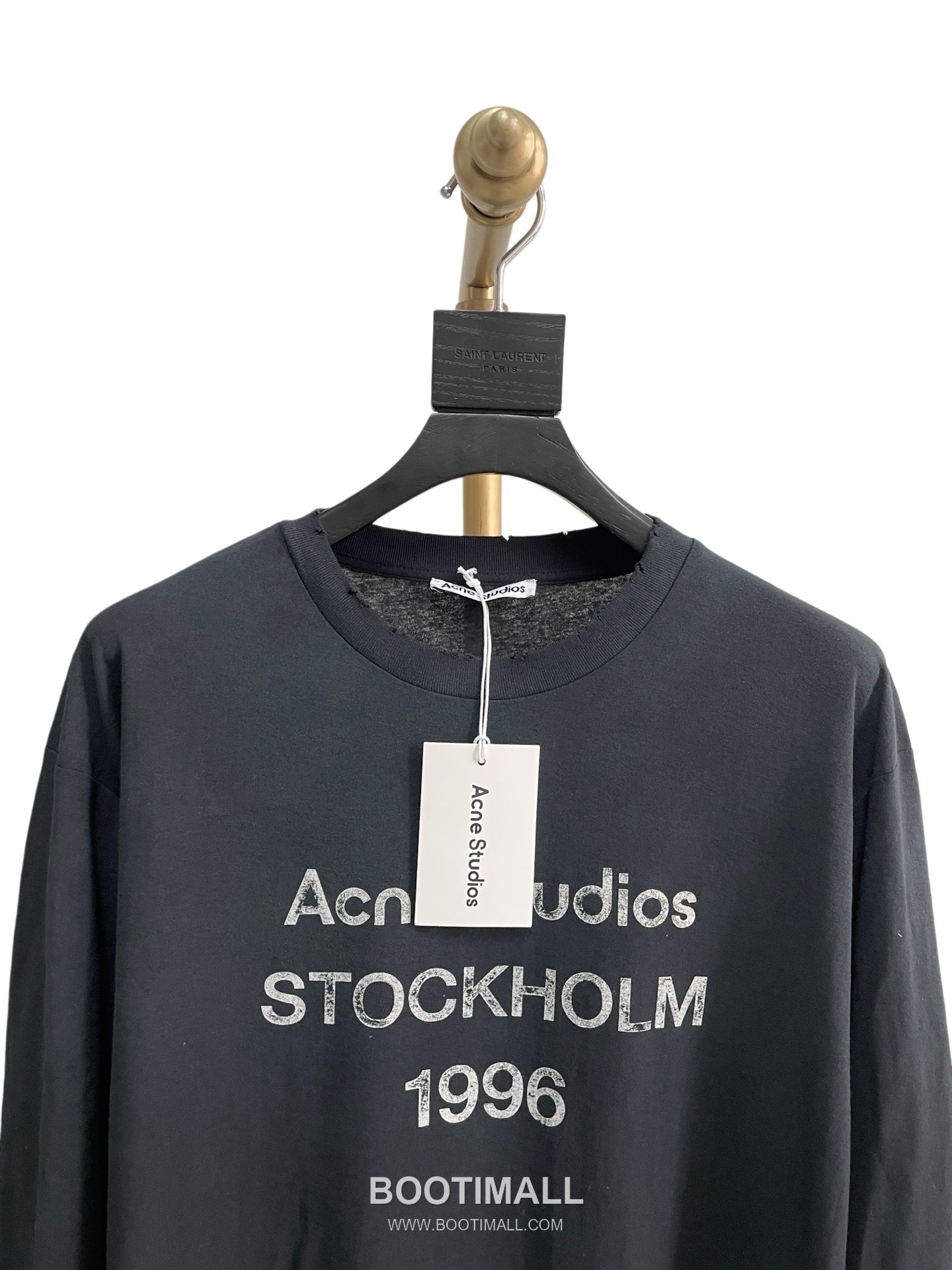 Acne Studios 1996 Distressed Logo Print Cotton T-Shirt Crewneck Long Sleeve 아크네스튜디오 1996 디스트레스 로고 프린트 코튼 크루넥 롱슬리브 티셔츠 12