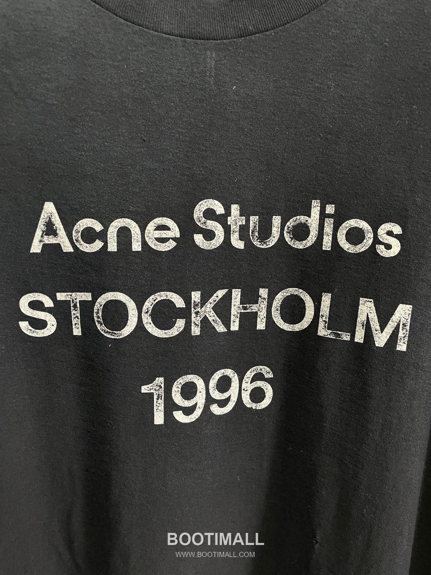 Acne Studios 1996 Distressed Logo Print Cotton T-Shirt Crewneck Long Sleeve 아크네스튜디오 1996 디스트레스 로고 프린트 코튼 크루넥 롱슬리브 티셔츠 14