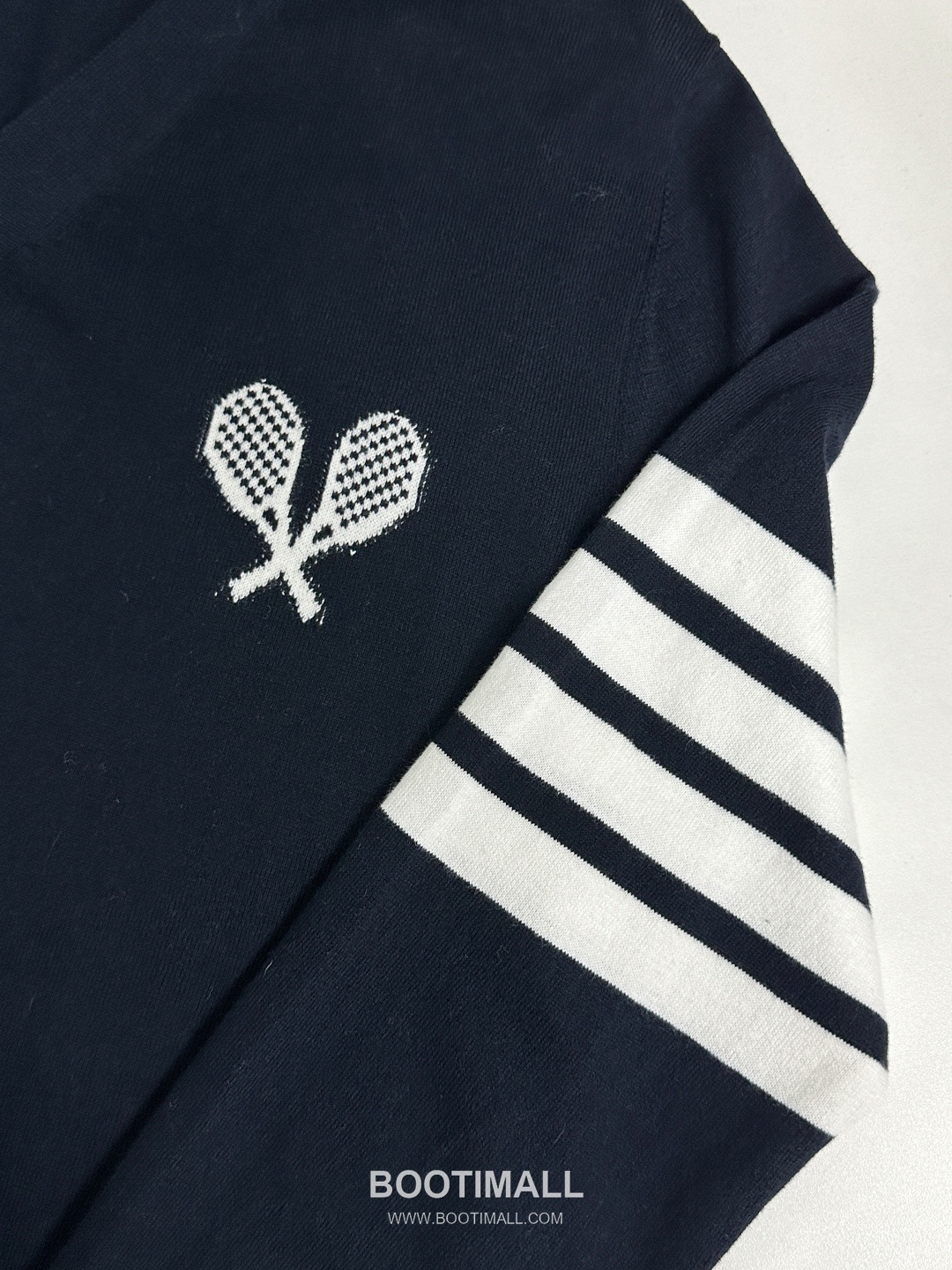 Thom Browne SS26 Cotton Jacquard Tennis Racket Cardigan with 4-Bar Stripe Detail 톰브라운 SS26 코튼 자카드 테니스 라켓 가디건 4바 스트라이프 디테일 KT262420 6