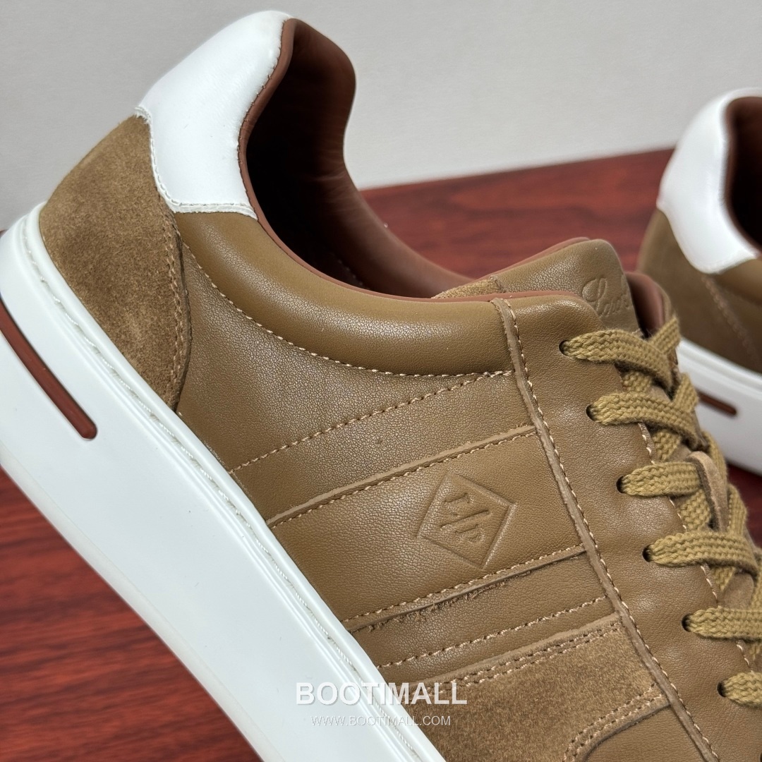 Loro Piana Tennis Walk Calfskin Suede Low Sneakers with Strap Logo Detail 로로피아나 테니스 워크 카프스킨 스웨이드 로우 스니커즈 스트랩 로고 디테일 3.5cm 6