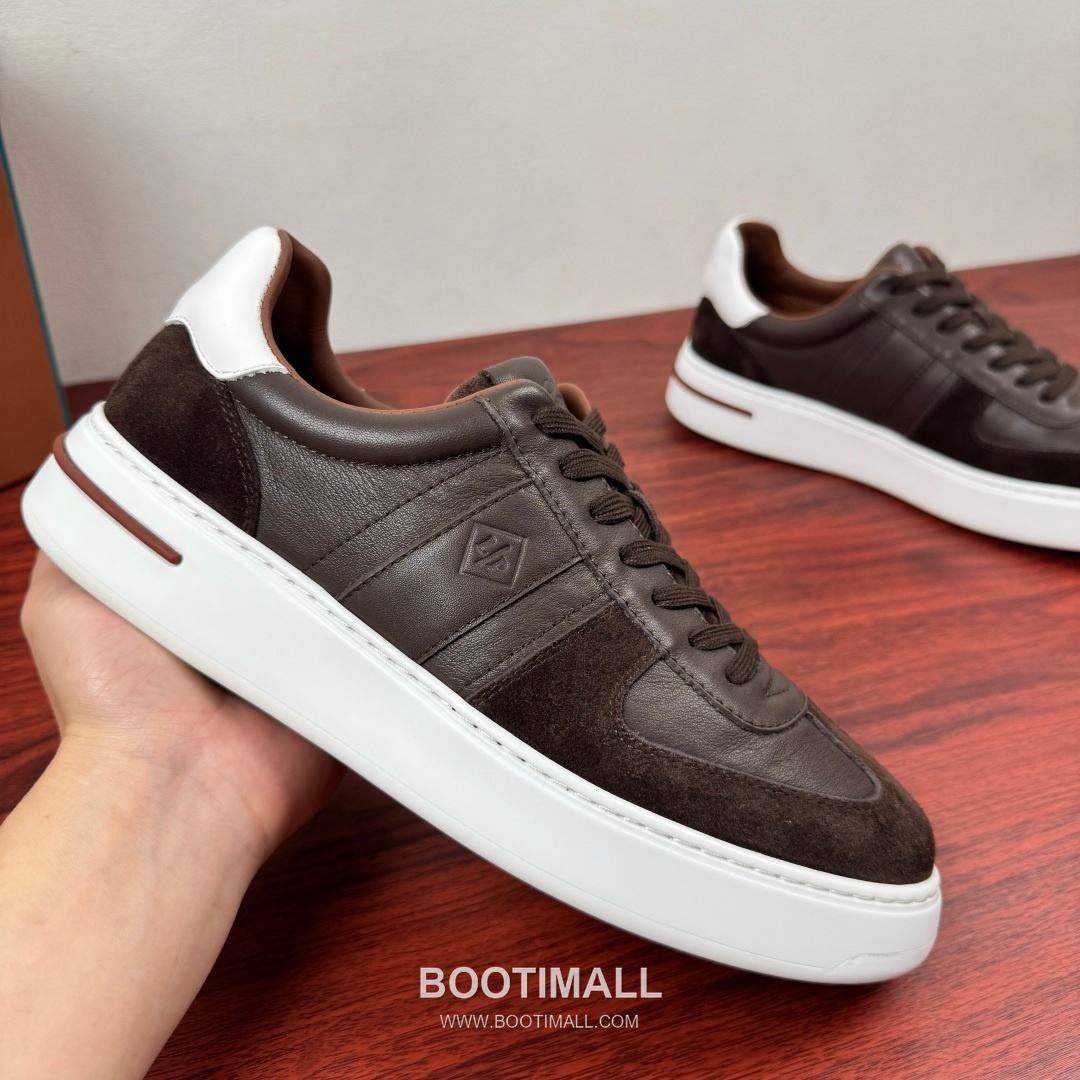 Loro Piana Tennis Walk Calfskin Suede Low Sneakers with Strap Logo Detail 로로피아나 테니스 워크 카프스킨 스웨이드 로우 스니커즈 스트랩 로고 디테일 3.5cm 4