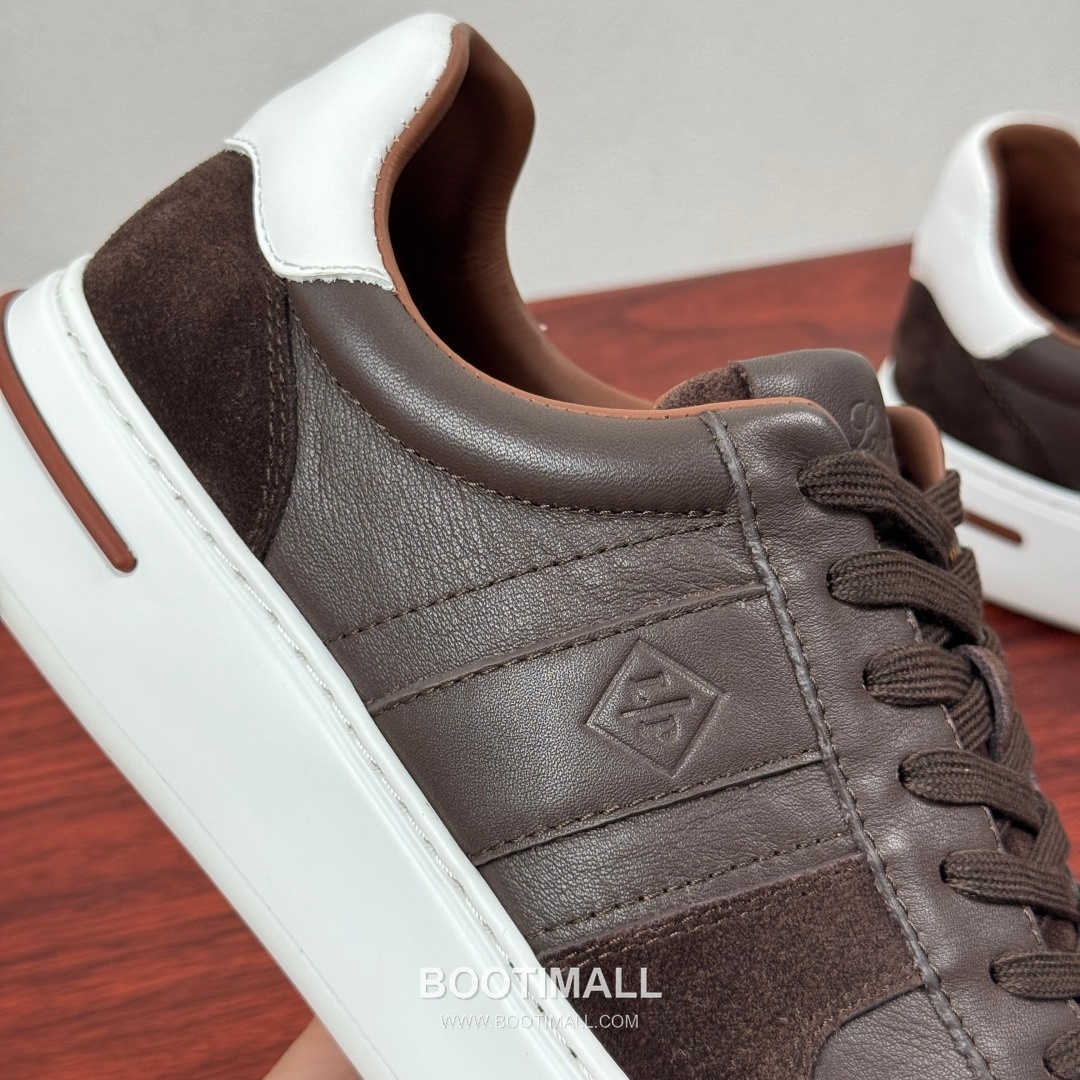 Loro Piana Tennis Walk Calfskin Suede Low Sneakers with Strap Logo Detail 로로피아나 테니스 워크 카프스킨 스웨이드 로우 스니커즈 스트랩 로고 디테일 3.5cm 6